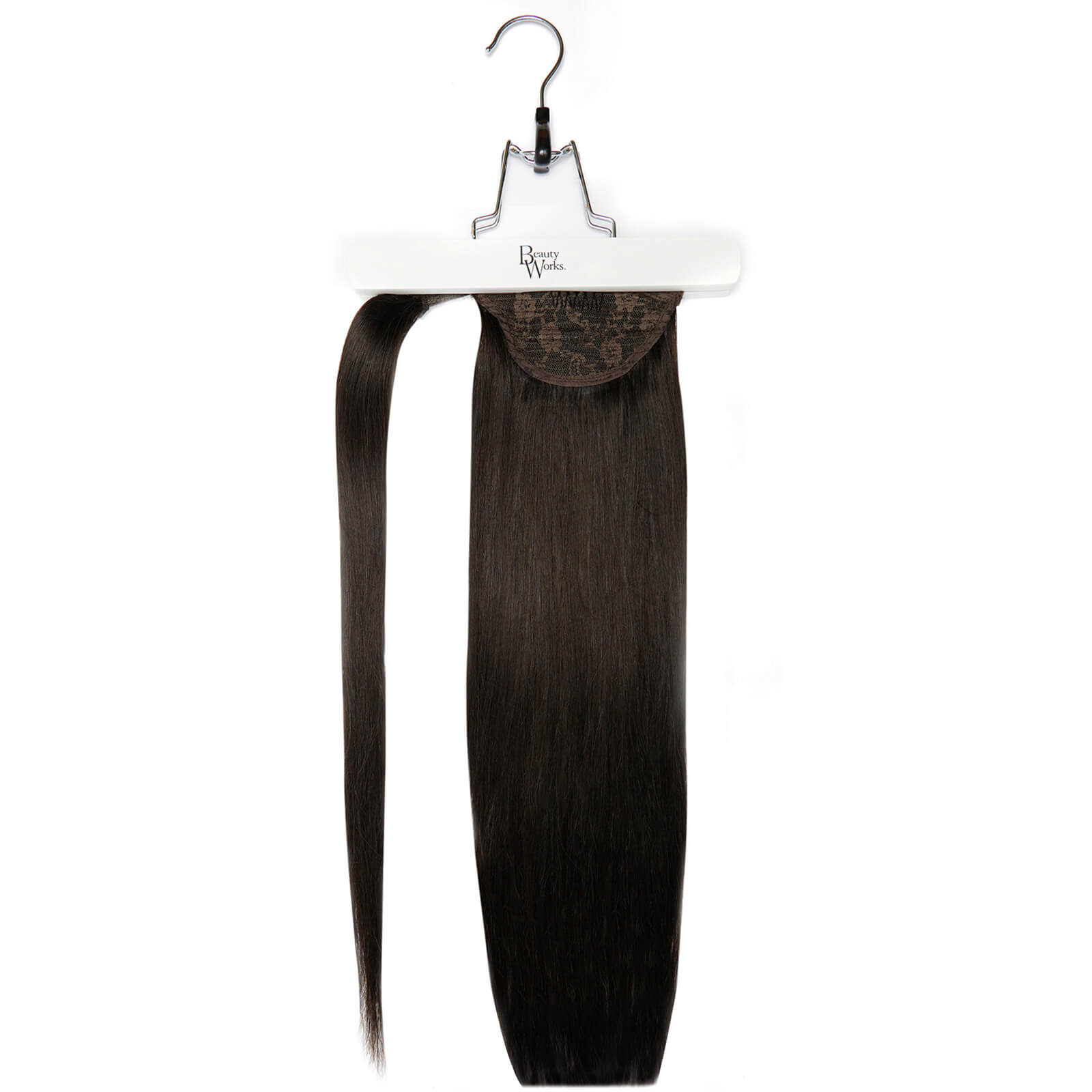 Beauty Works Super Sleek Invisi Pony 18 Inch Extensions (Various Colours) - Ebony