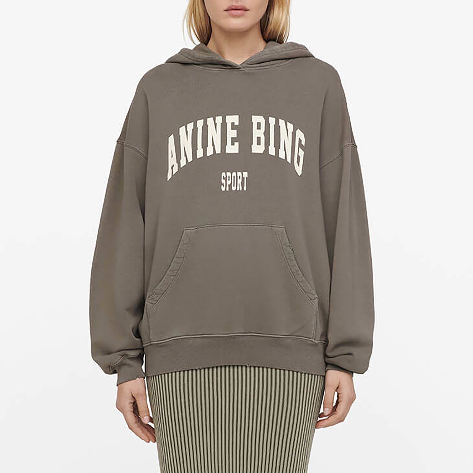 Anine Bing Harvey Cotton-Blend Hoodie - XS