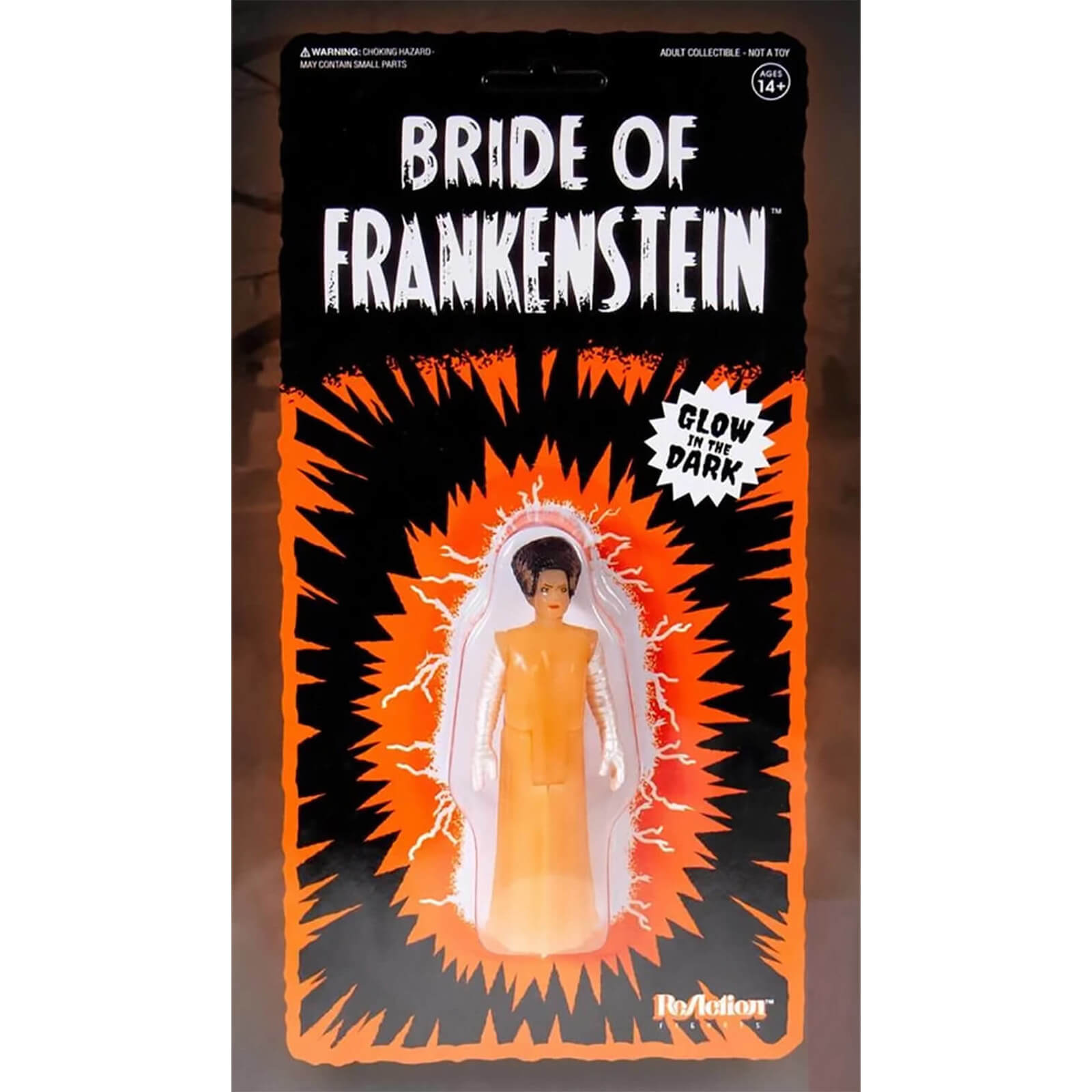 ReAction – 3.75 Inch Action Figure: Universal Monsters / New Series 2 – The Bride Of Frankenstein (Glow Version)
