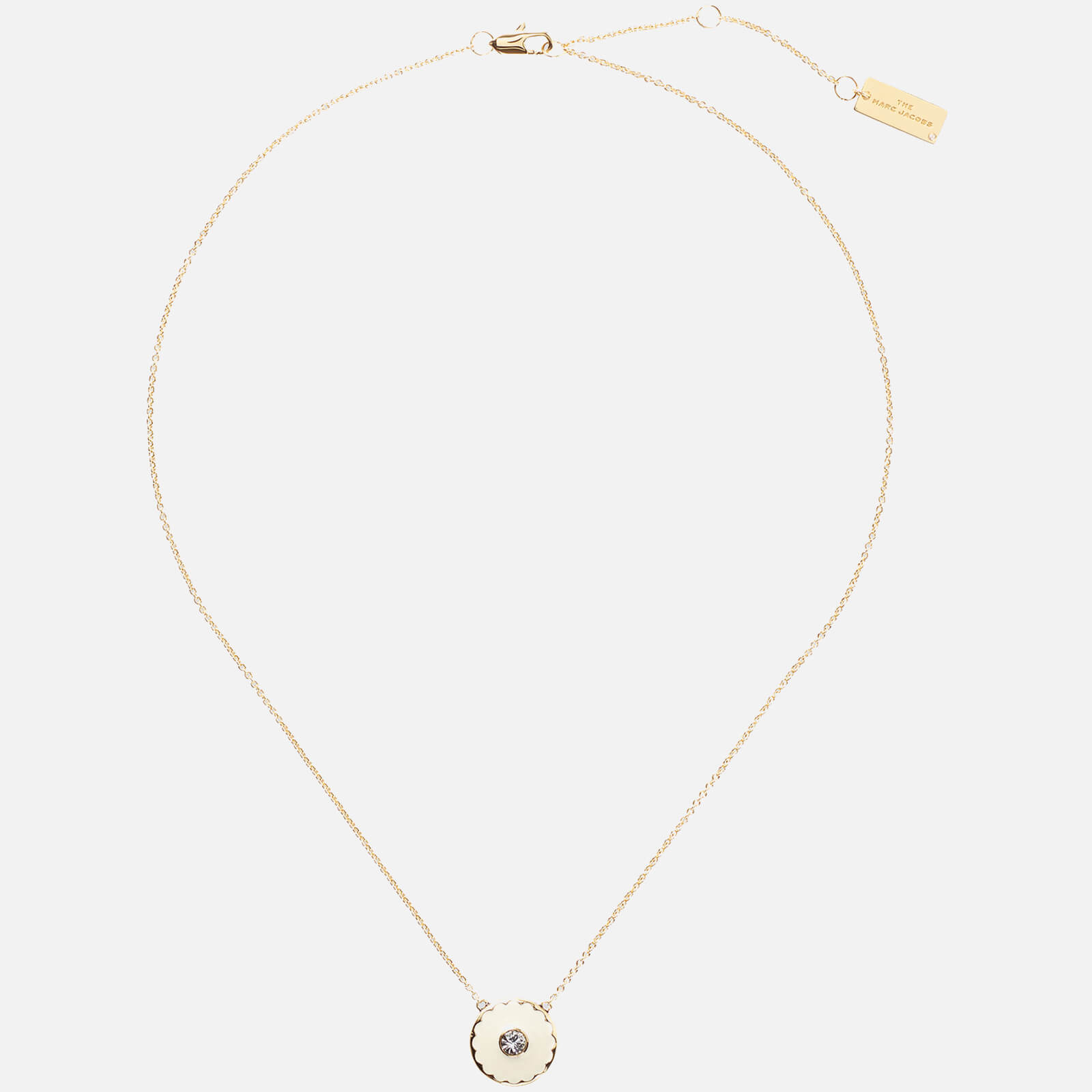 Marc Jacobs The Medallion Gold-Tone, Resin and Crystal Necklace