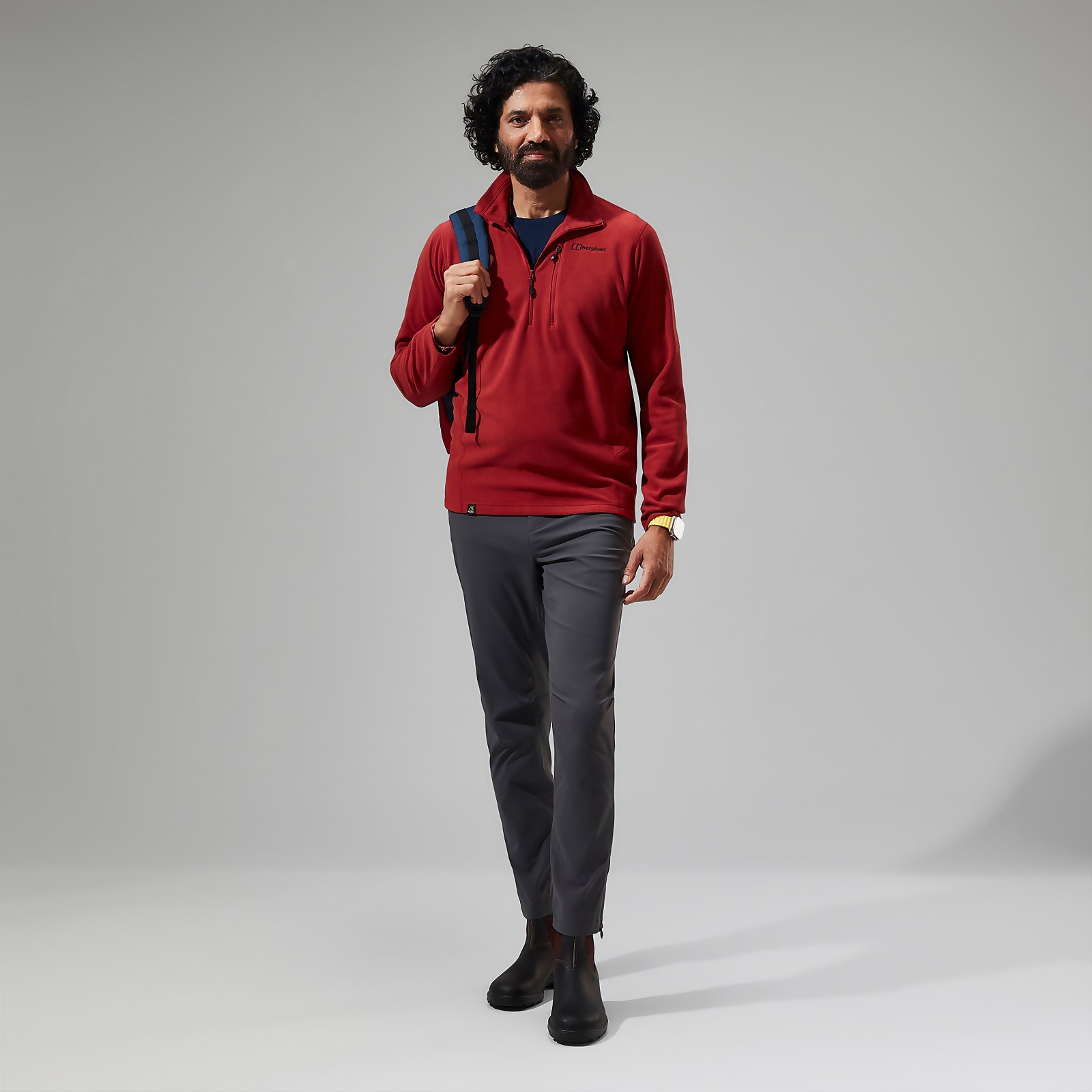 Men's Prism Micro Half Zip Polartec® Fleece Red