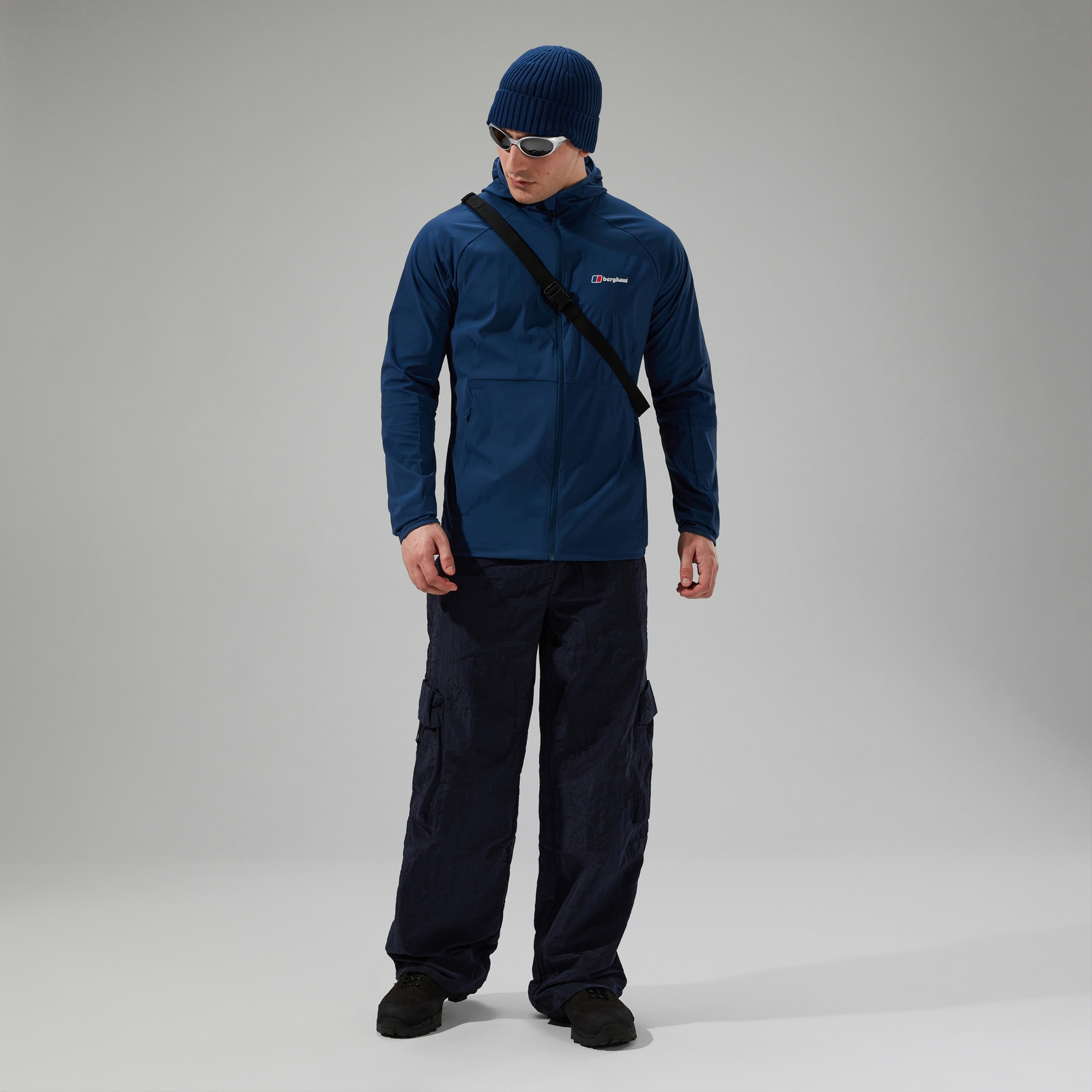 Men’s URB Theran Full Zip Hooded Jacket Blue