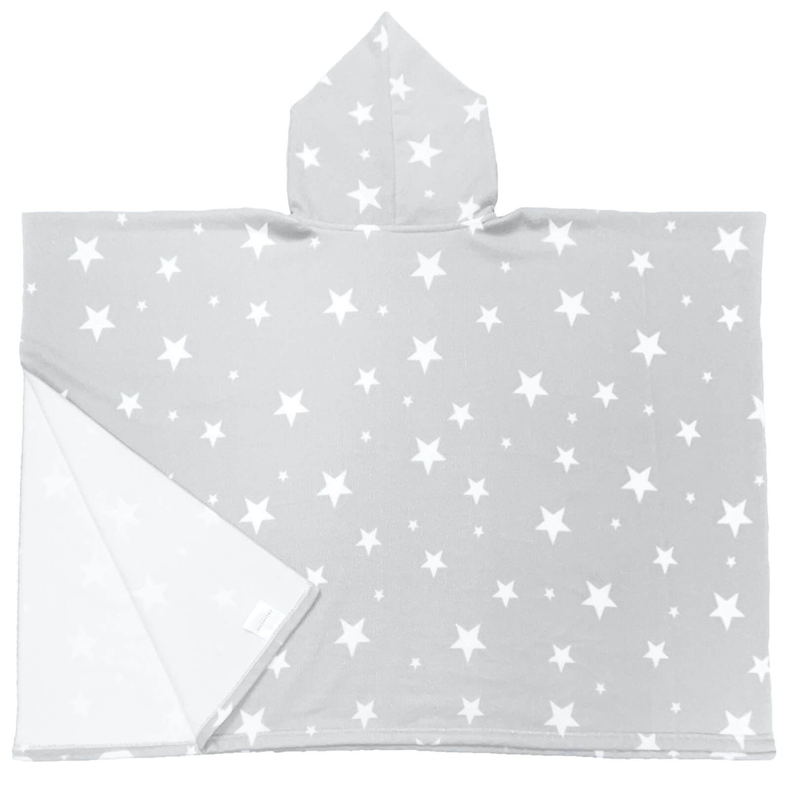 Dreamscene Kids Star Poncho Towel - Grey