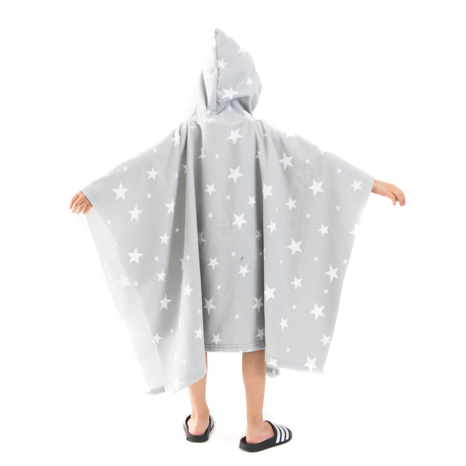 Dreamscene Kids Star Poncho Towel - Grey