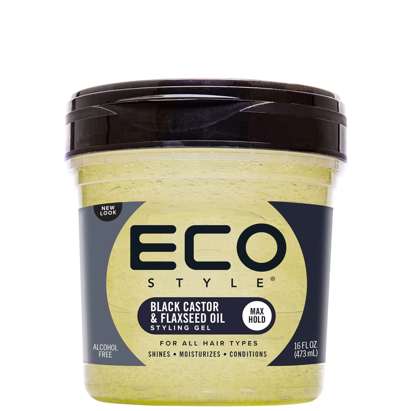 EcoStyle Black Castor & Flaxseed Oil Styling Gel 473ml