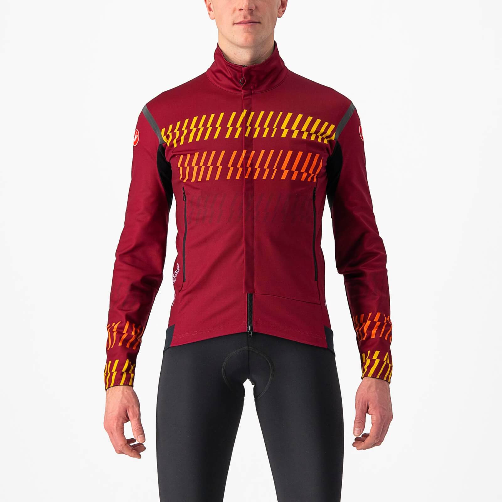 Castelli Unlimited Perfetto Ros 2 Jacket - L - Bordeaux/Goldenrod-Orange Rust