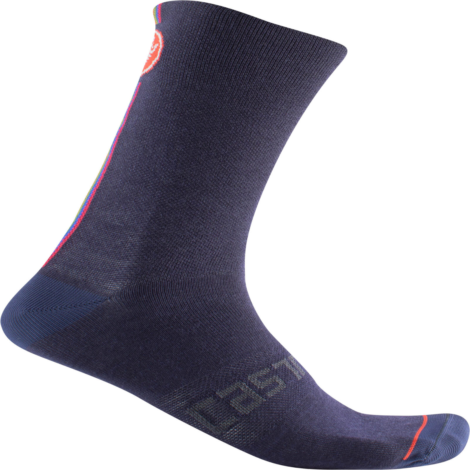 Castelli Racing Stripe 18 Socks - S/M - Savile Blue