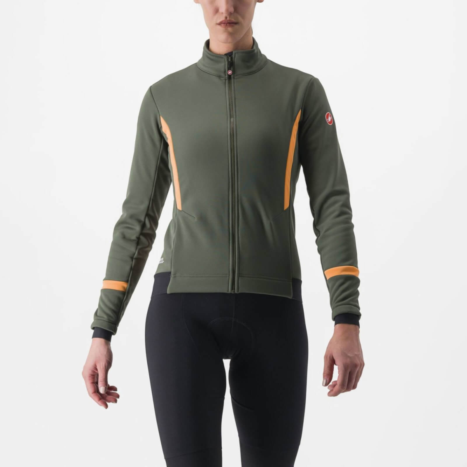 Castelli Dinamica 2 Jacket - L - Military Green/Melon