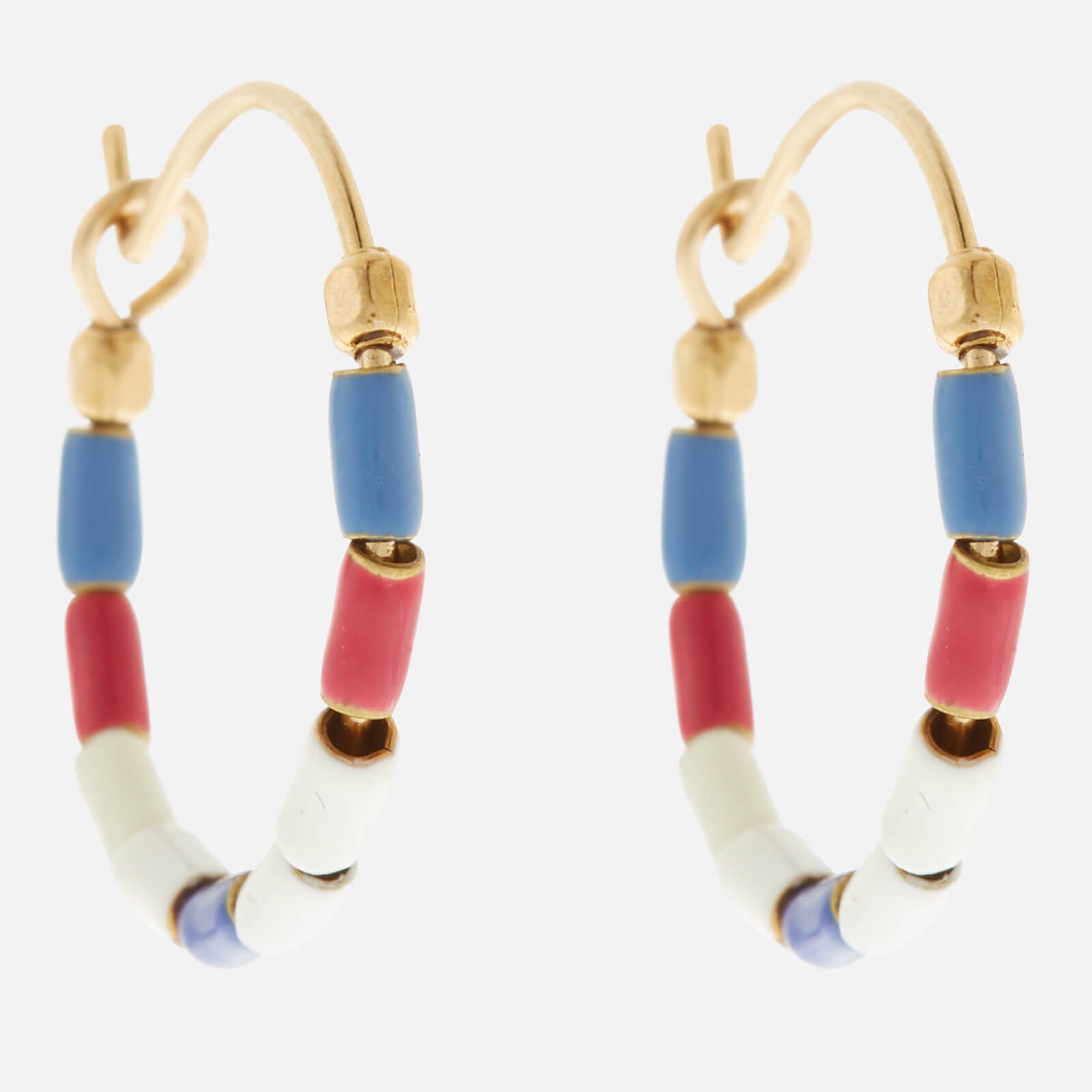 Isabel Marant Women's Beaded Hoop Earings - Blue