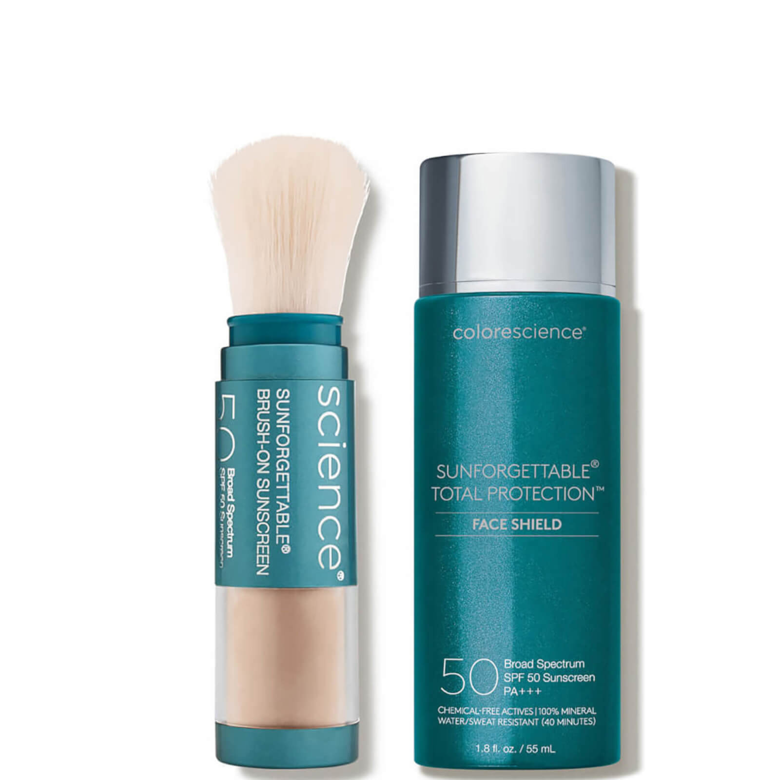 Colorescience Sunforgettable Face Shield And Brush-on Duo - Worth $111 (various Shades) In Medium Matte