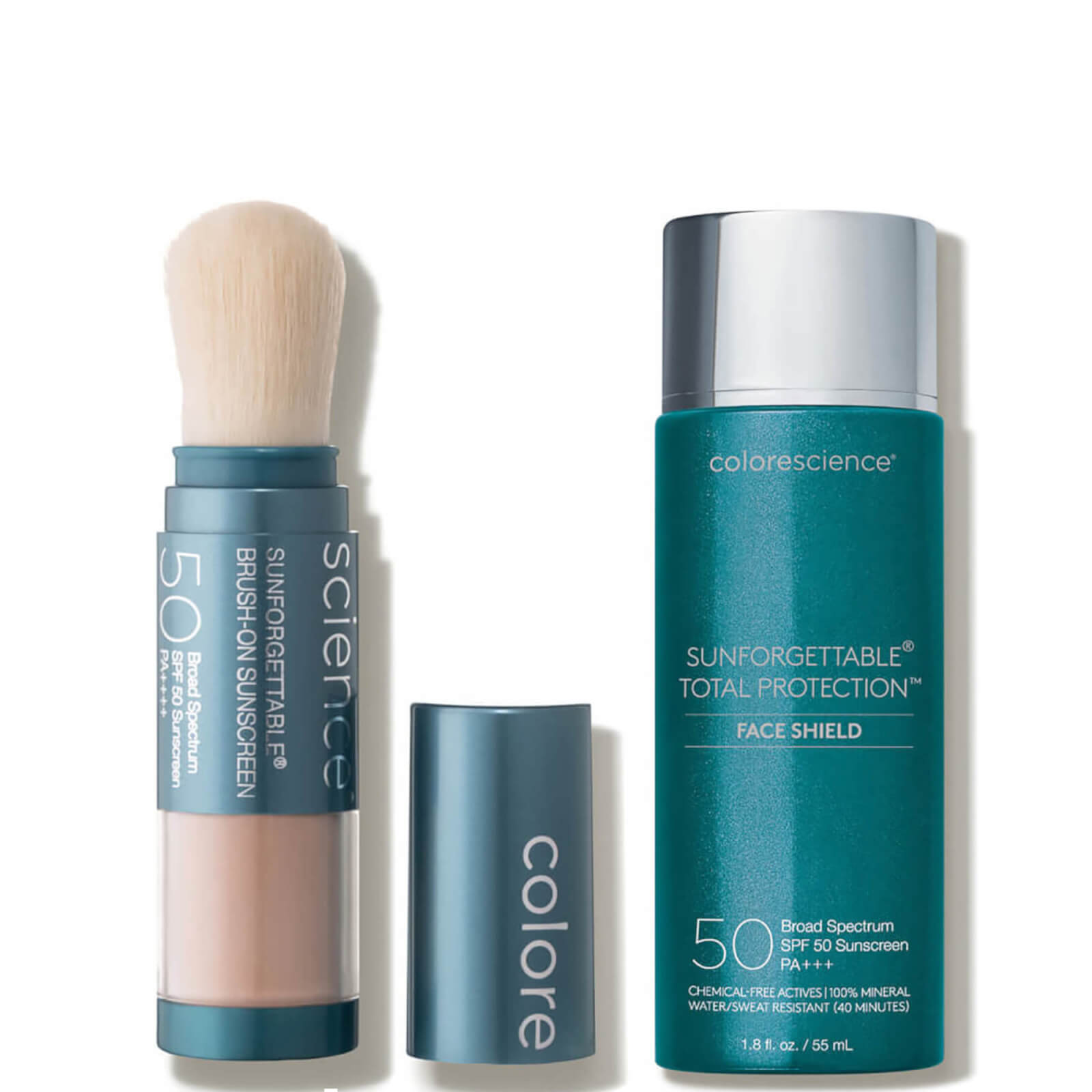 Colorescience Sunforgettable Face Shield and Brush-On Duo - Worth $111 (Various Shades) - Tan Matte
