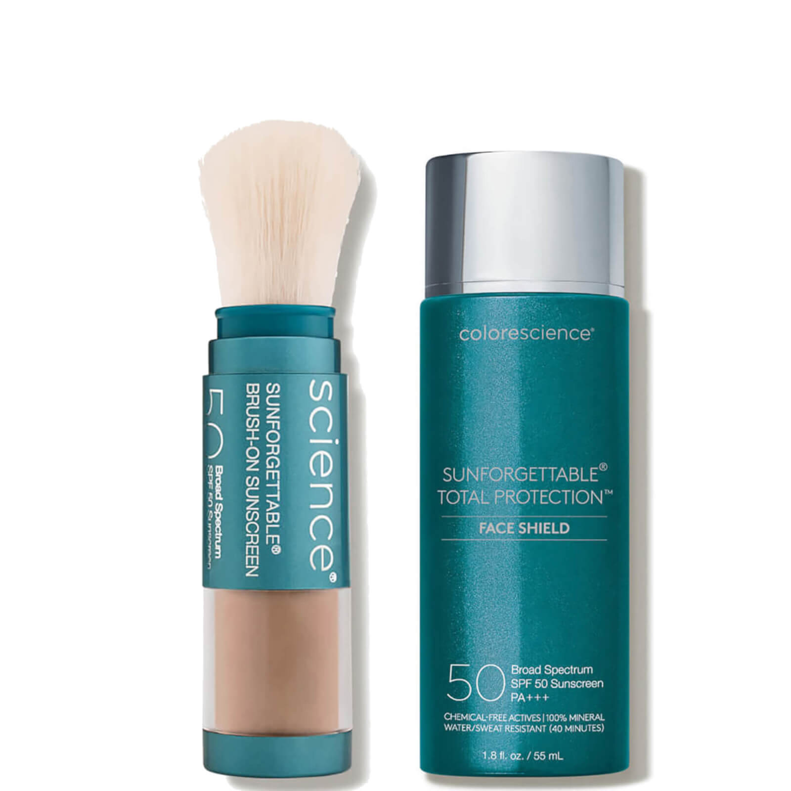 Colorescience Sunforgettable Face Shield And Brush-on Duo - Worth $111 (various Shades) In Deep