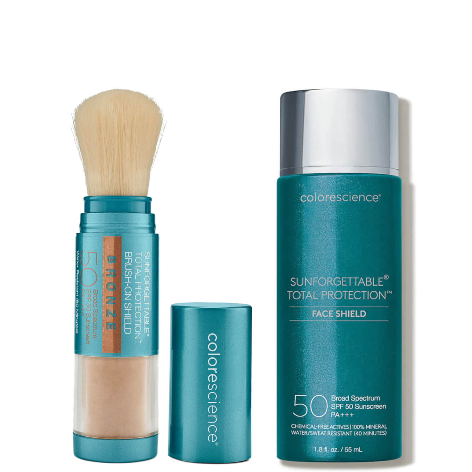 Colorescience Sunforgettable Face Shield And Brush-on Duo - Worth $111 (various Shades) In Bronze