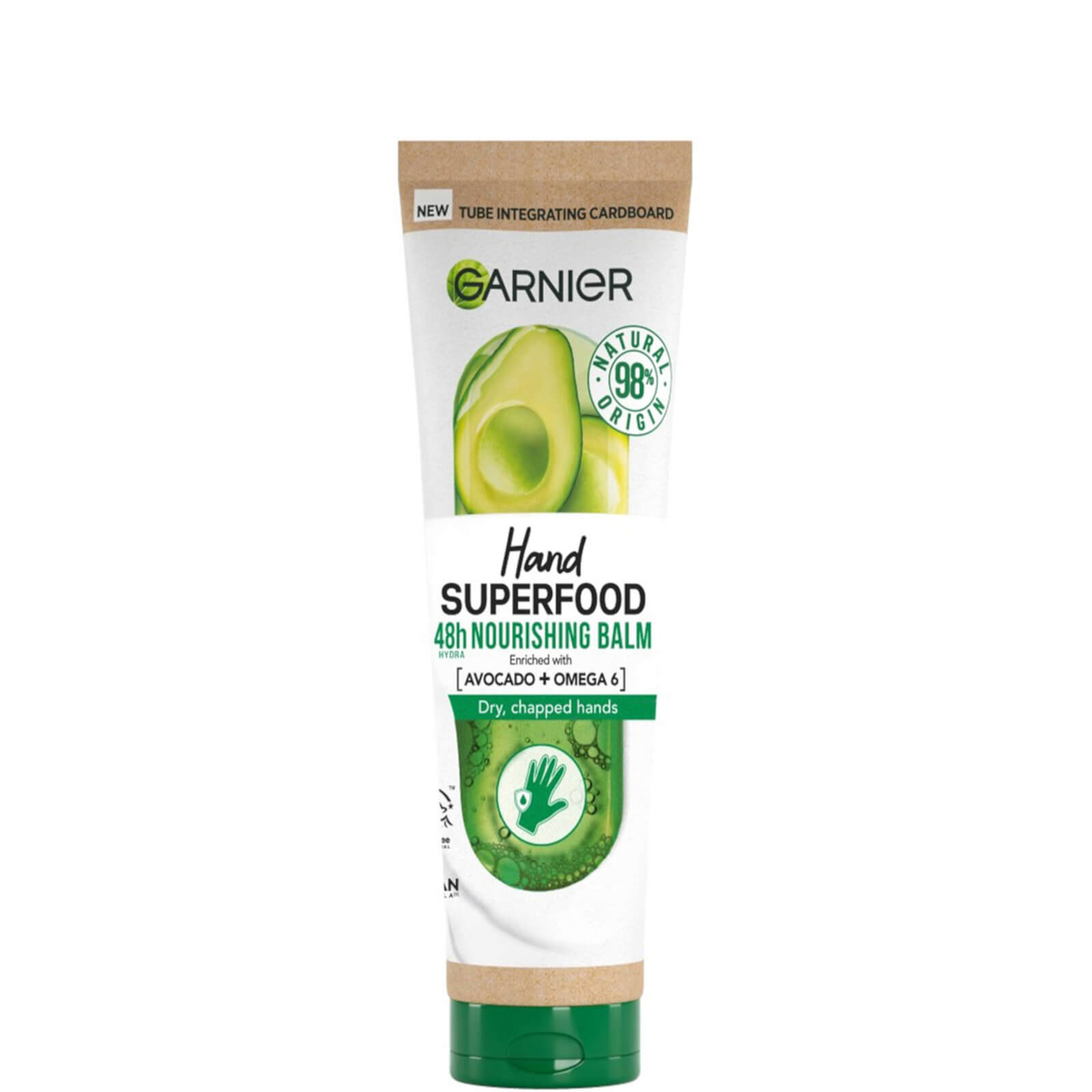 Image of Garnier Vegan Hand Superfood, Nourishing Hand Cream with Avocado and Omega 6 for Dry Hands 75ml