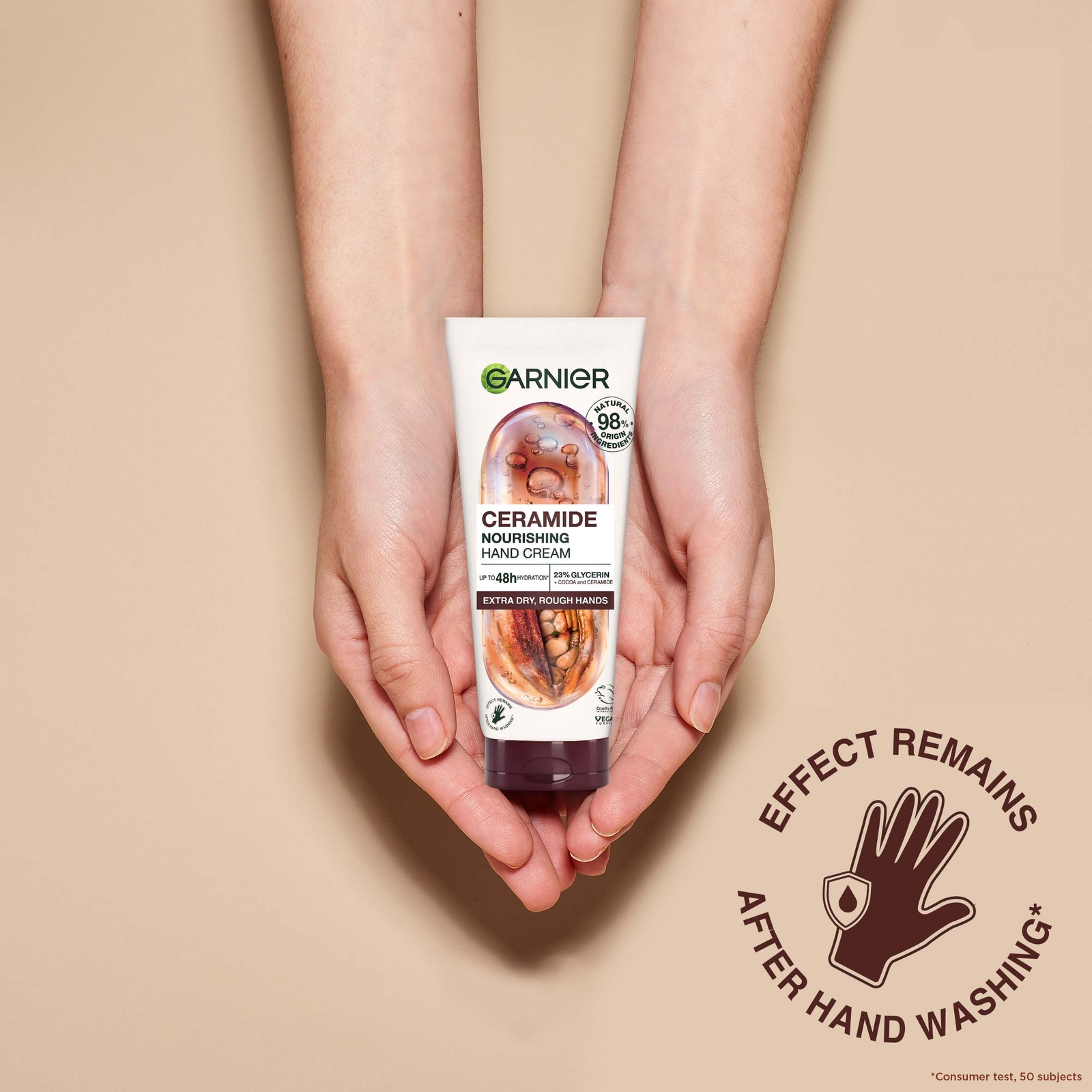 Thumbnail - Garnier Vegan Hand Superfood, Repairing Hand Cream with Cocoa and Ceramide for Very Dry, Rough Hands 75ml
