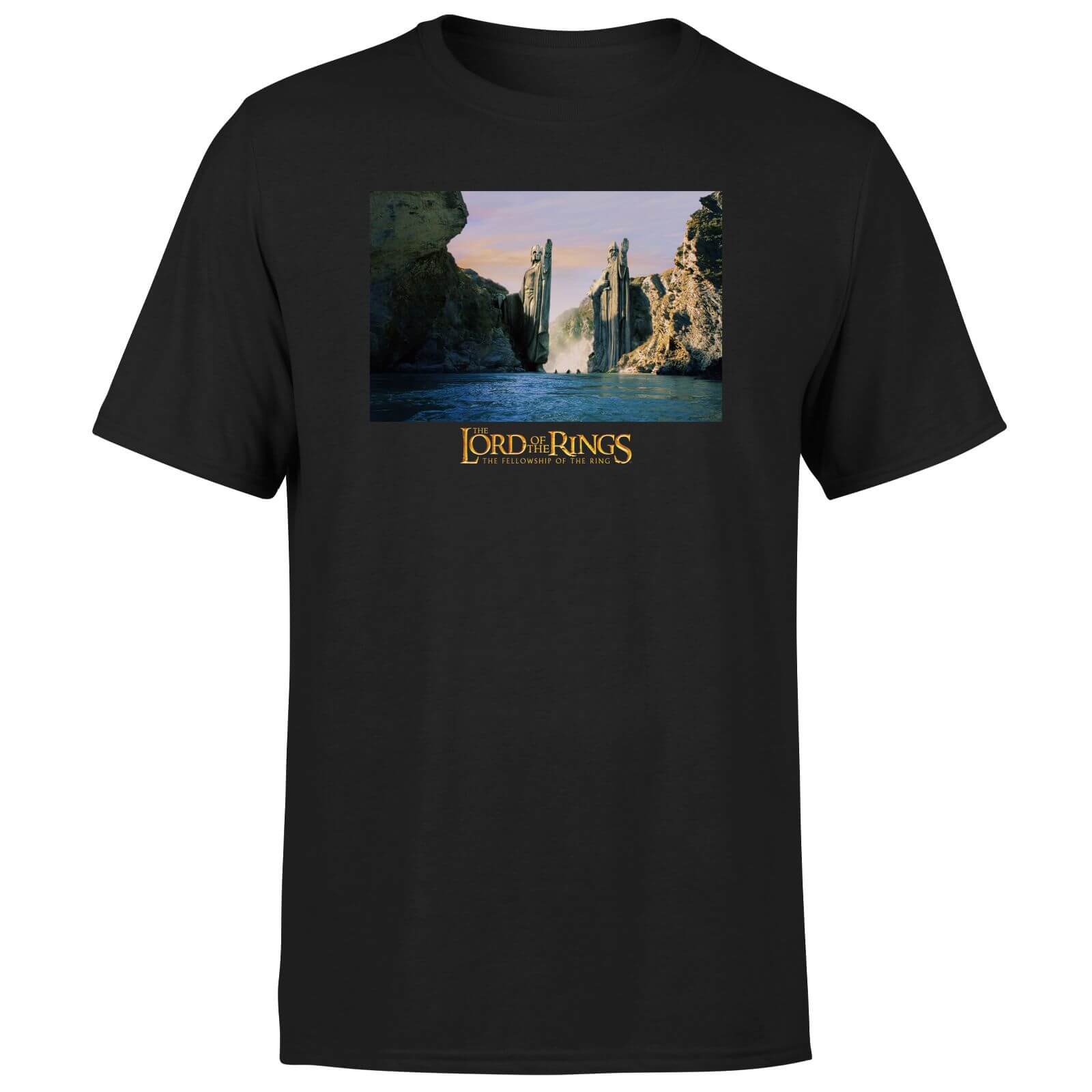 Lord Of The Rings Argonath Men's T-Shirt - Black - L