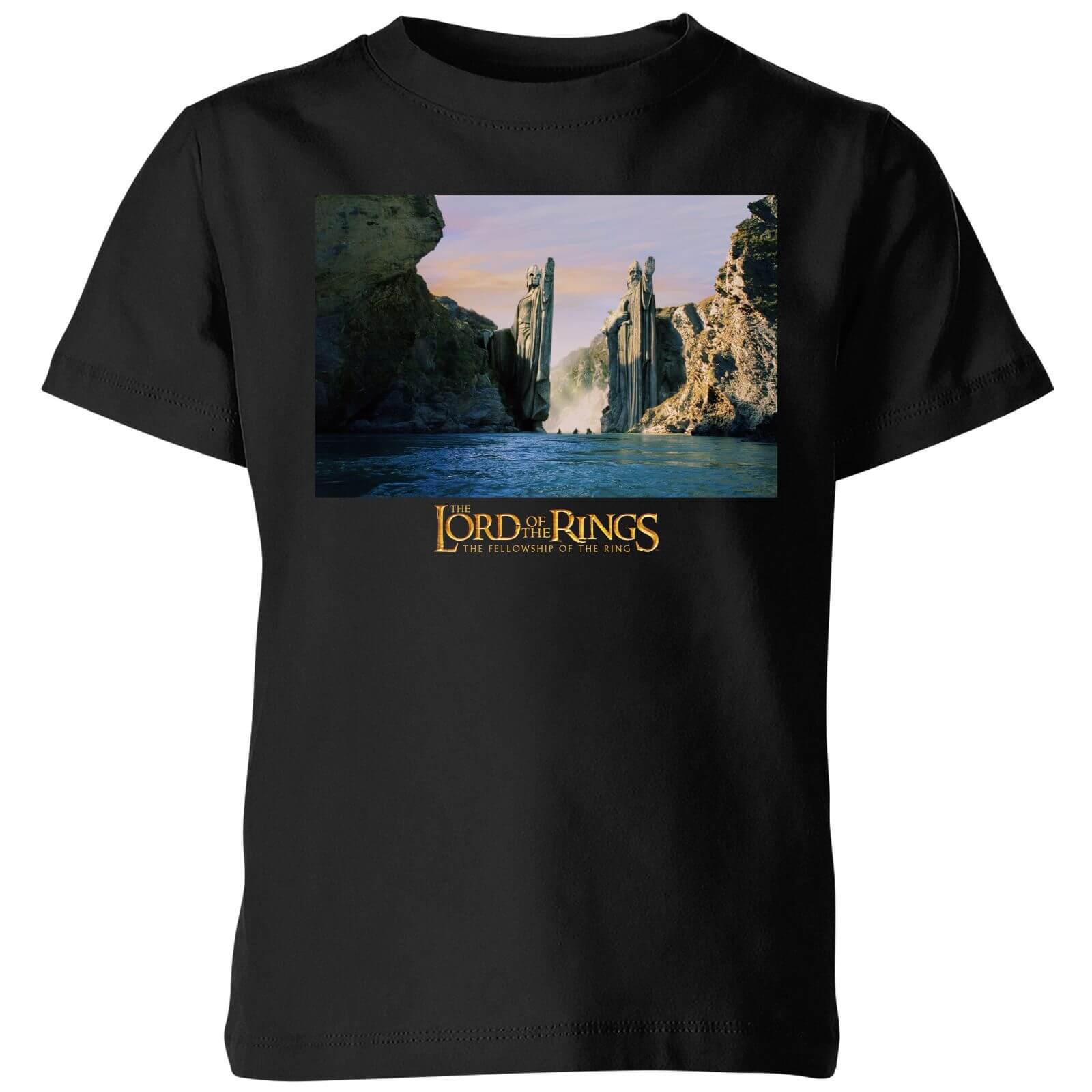 Lord Of The Rings Argonath Kids' T-Shirt - Black - 3-4 ans - Noir