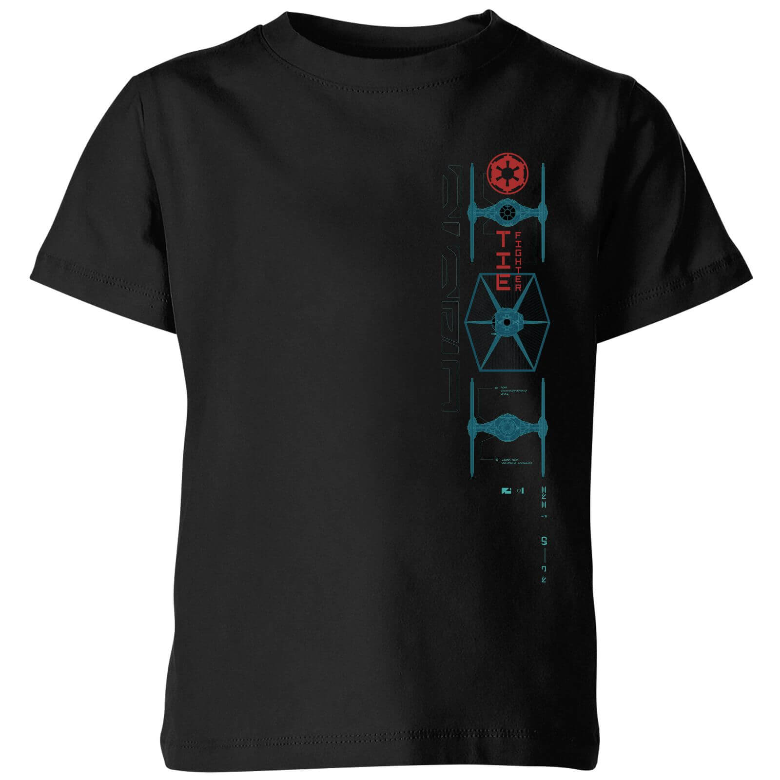 

Star Wars Andor Tie Fighter Strip Kids' T-Shirt - Black - 3-4 Anni - Nero