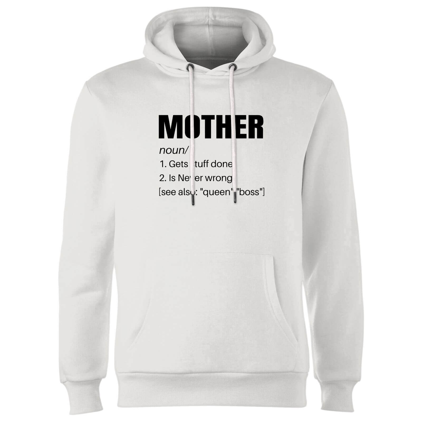 Mother Noun Hoodie - White - XXL - White