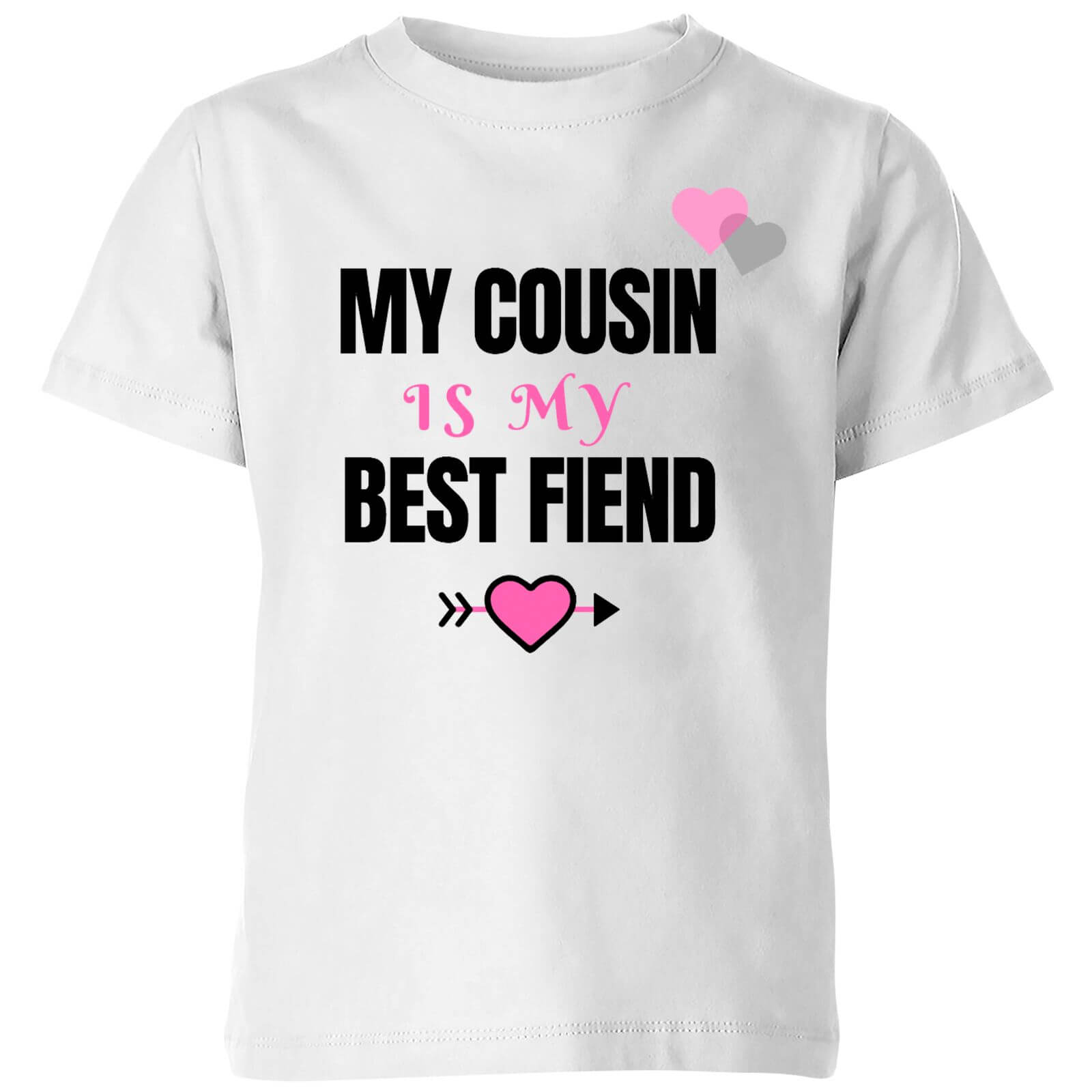 Cousin Best Friend Pink Big And Beautiful Kids' T-Shirt - White - 7-8 Years - White