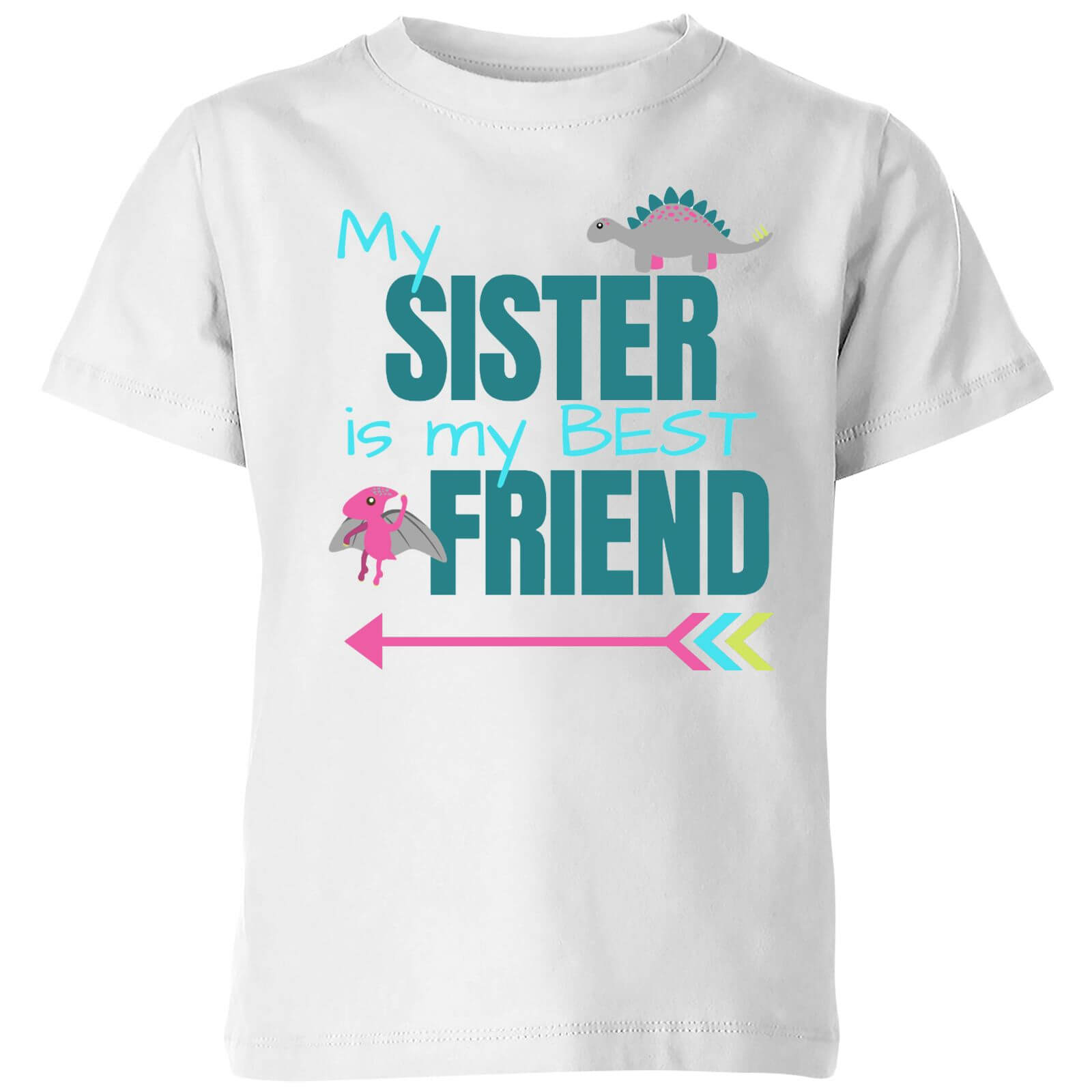 Sister Best Friend Big And Beautiful Kids' T-Shirt - White - 5-6 Years - White