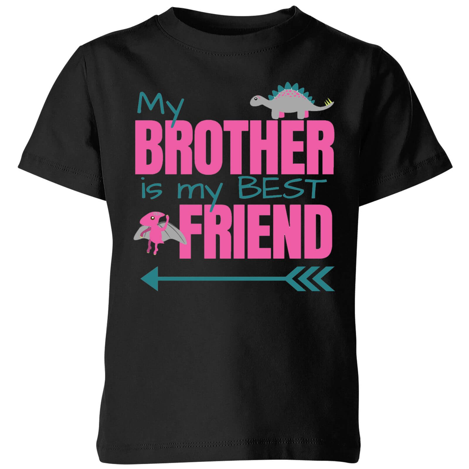 My Brother Best Friend Big And Beautiful Kids' T-Shirt - Black - 11-12 Years - Black