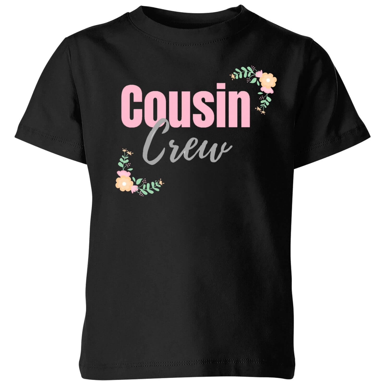 Cousin Crew Pink Floral Big And Beautiful Kids' T-Shirt - Black - 7-8 Years - Black