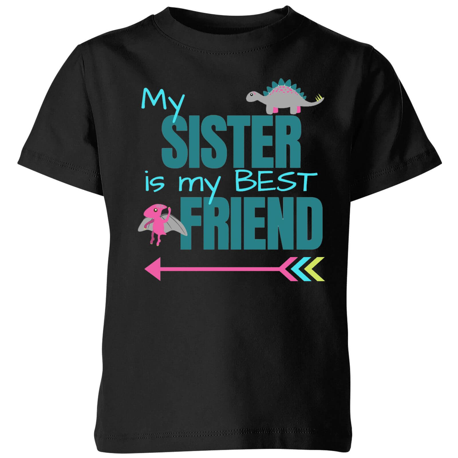 My Sister Best Friend Big And Beautiful Kids' T-Shirt - Black - 7-8 Years - Black