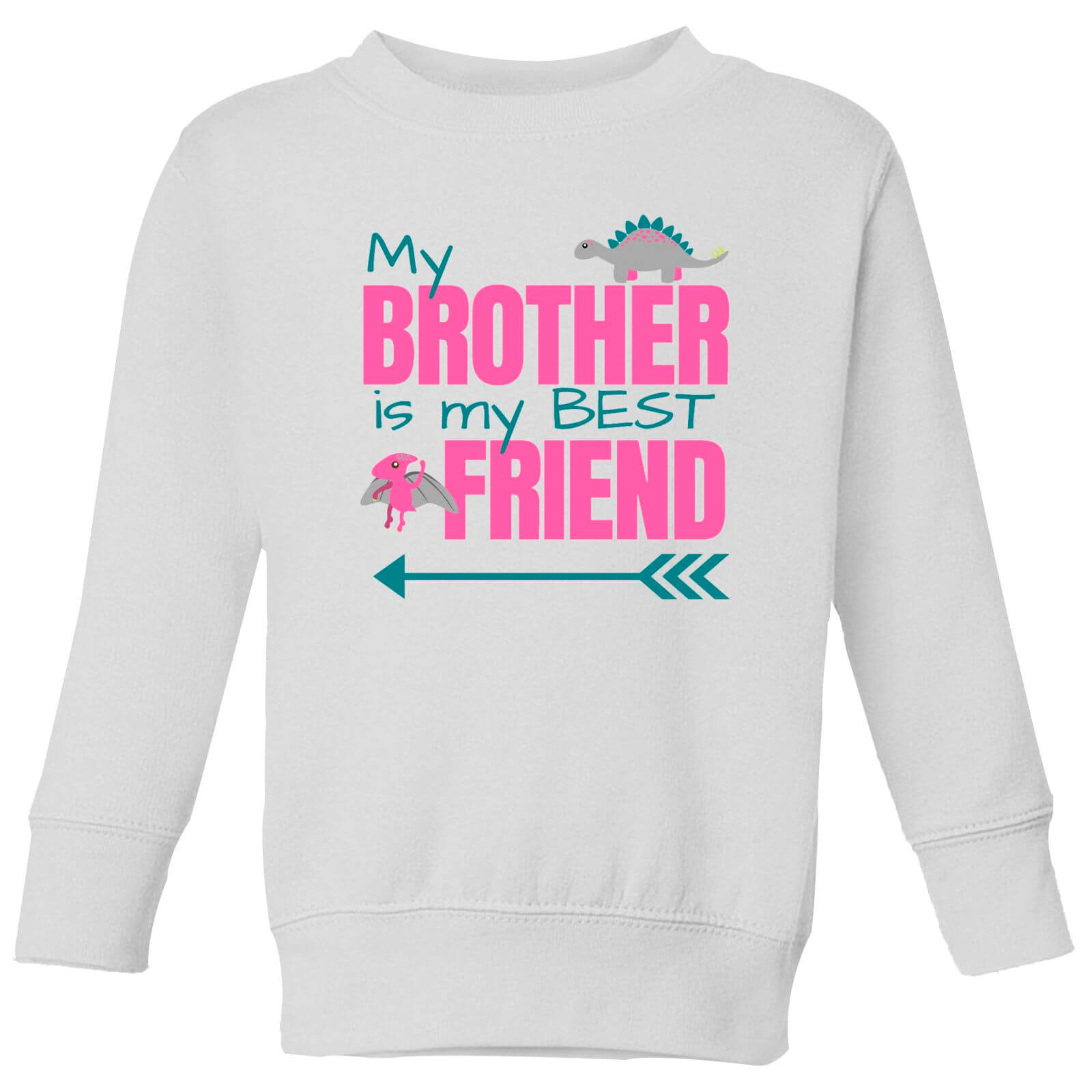 Brother Best Friend Big And Beautiful Kids' Sweatshirt - White - 7-8 Years - White