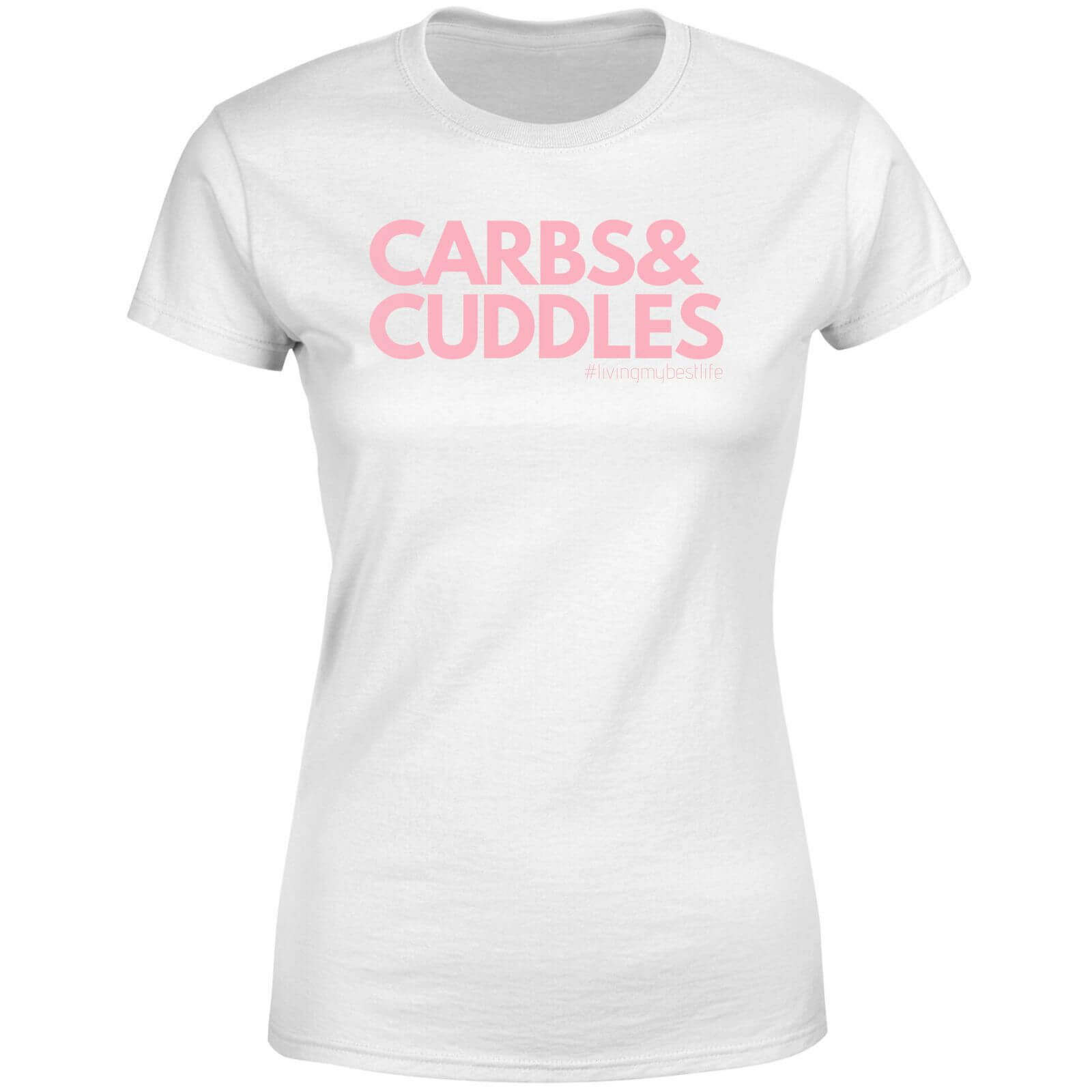 Carbs & Cuddles Living My Best Life Women's T-Shirt - White - S - White