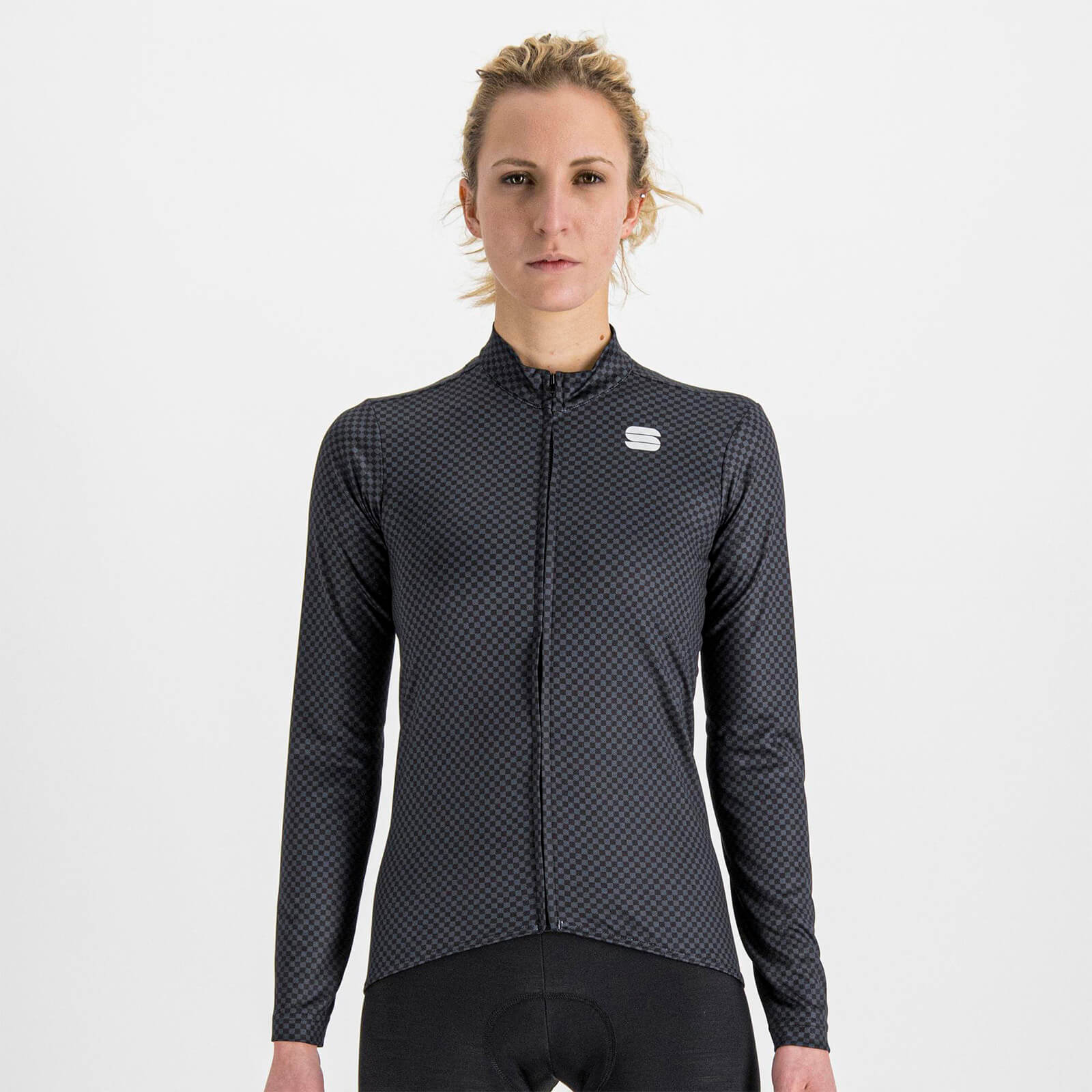 Sportful Women's Bodyfit Pro Thermal Jersey - XL - Black Galaxy Blue Pompelmo