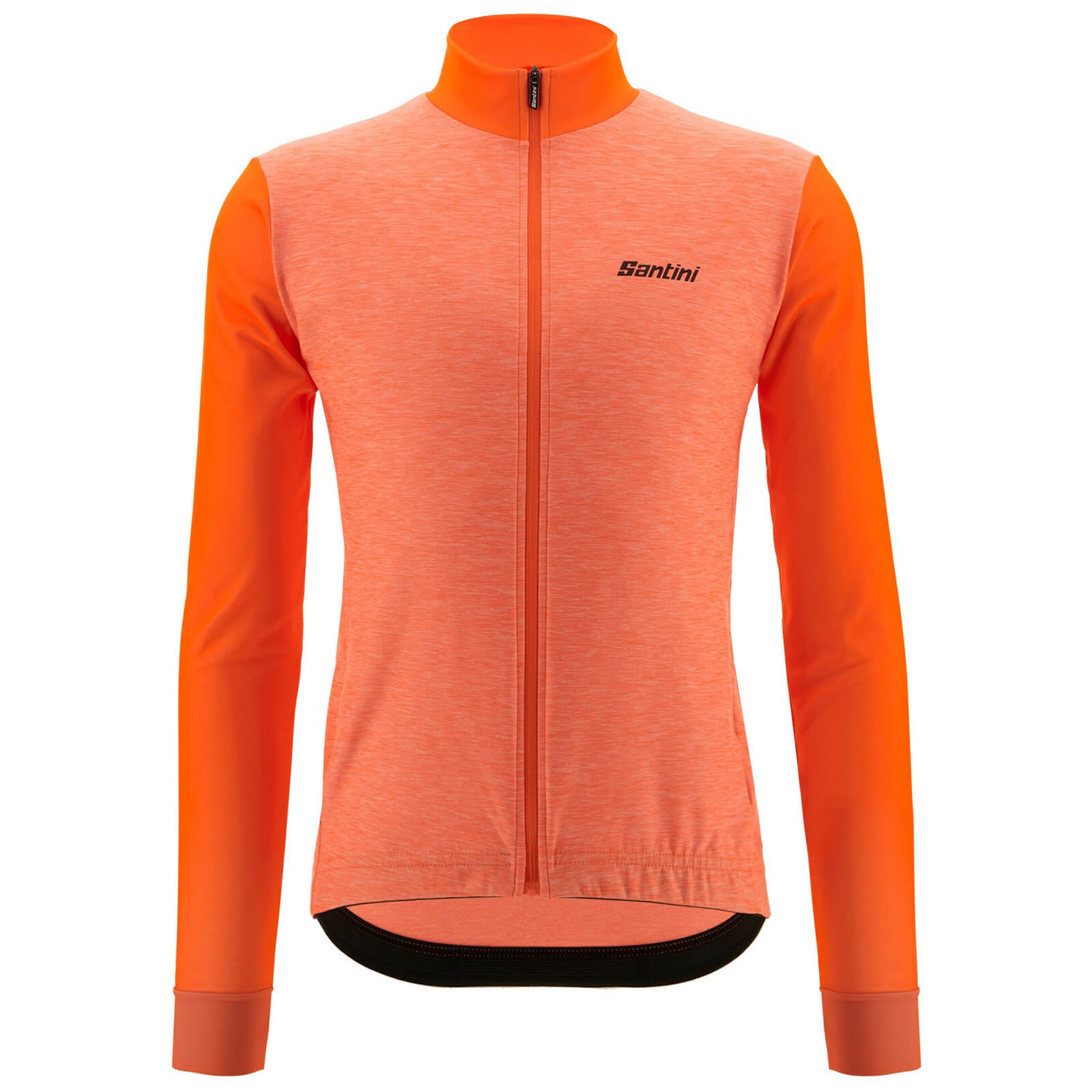 Santini Colore Puro Thermal Jersey - M - Flashy Orange