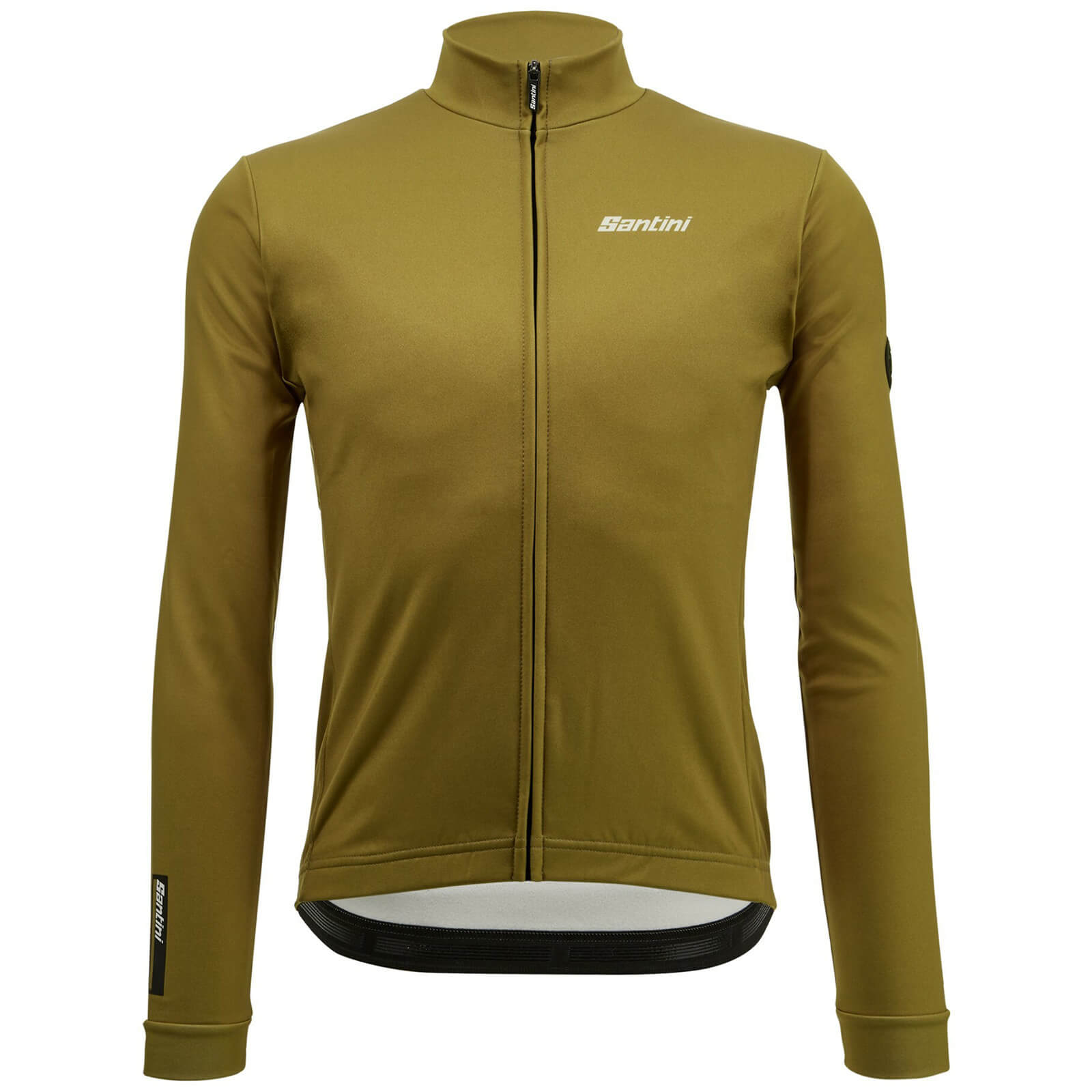 Santini Gravel Core Thermal Long Sleve Jersey - M - Military Green