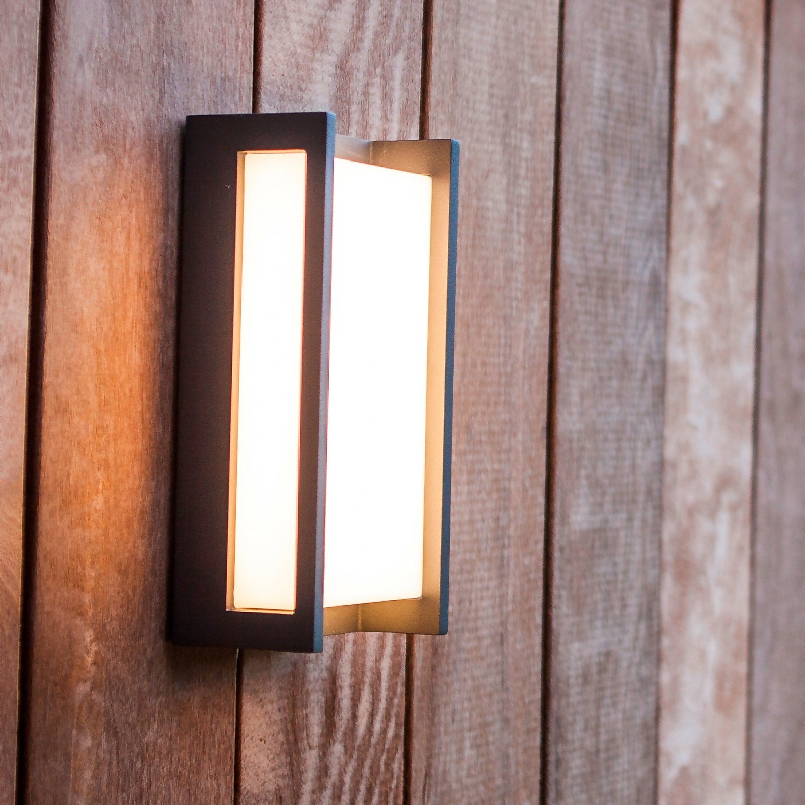 Lutec Qubo RGB LED Outdoor Wall Light with Lutec Connect Technology - Anthracite thumbnail
