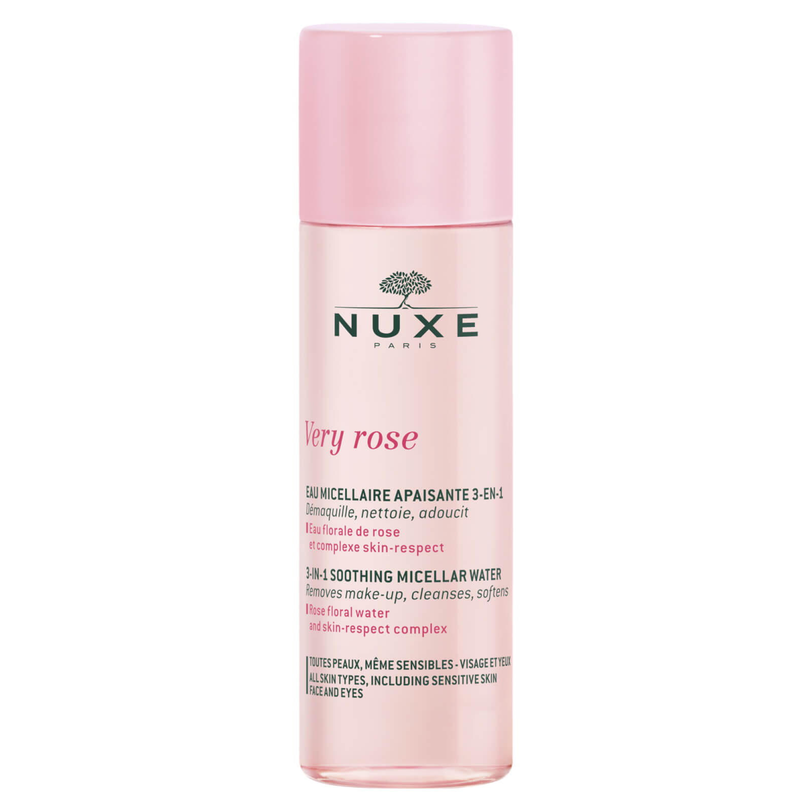 Nuxe 3-in-1 Soothing Micellar Water, Very Rose 50ml In White