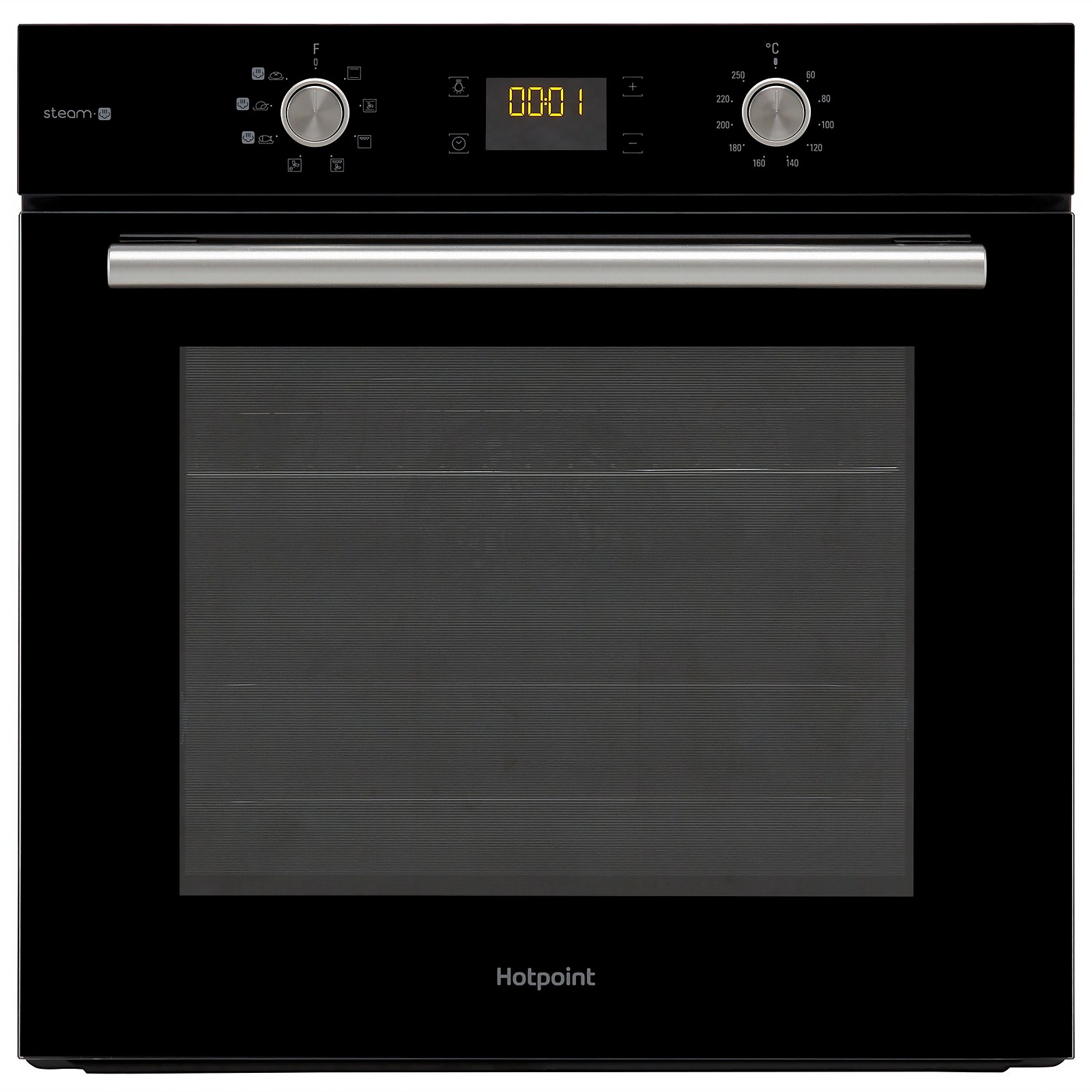 Photo of Hotpoint Fa4s541jblgh Built In Electric Single Oven With Added Steam Function - Black