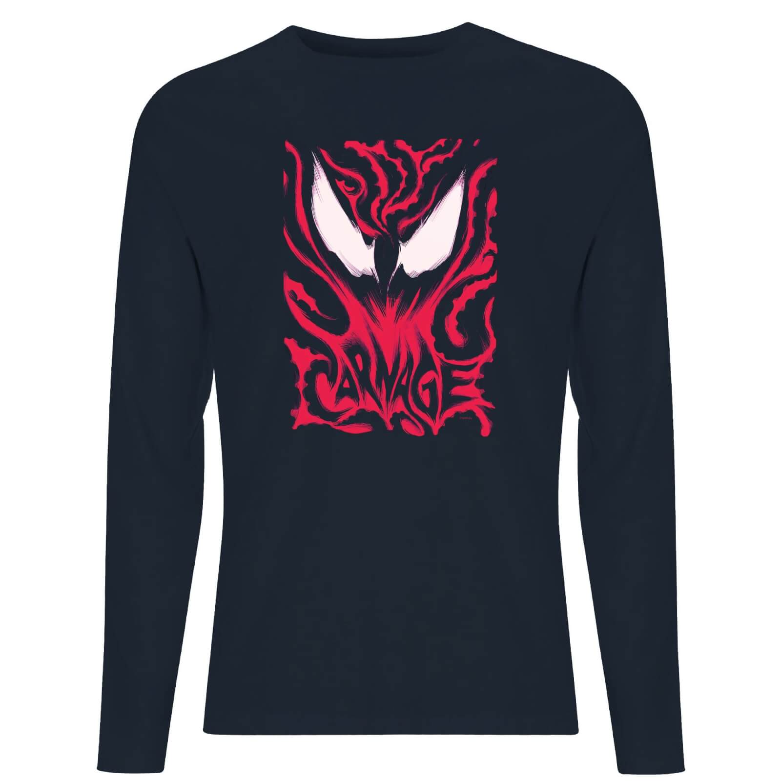 Venom Carnage Men's Long Sleeve T-Shirt - Navy - M - Blu Navy