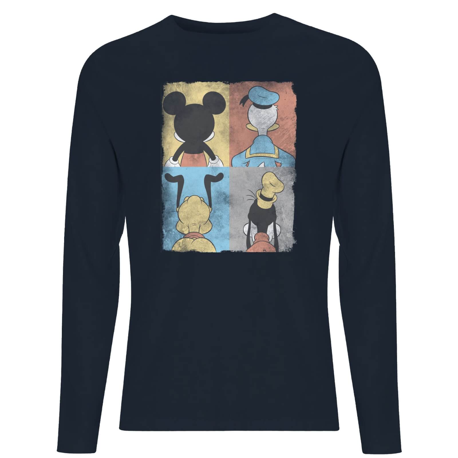

Donald Duck Mickey Mouse Pluto Goofy Tiles Men's Long Sleeve T-Shirt - Navy - L - Blu Navy