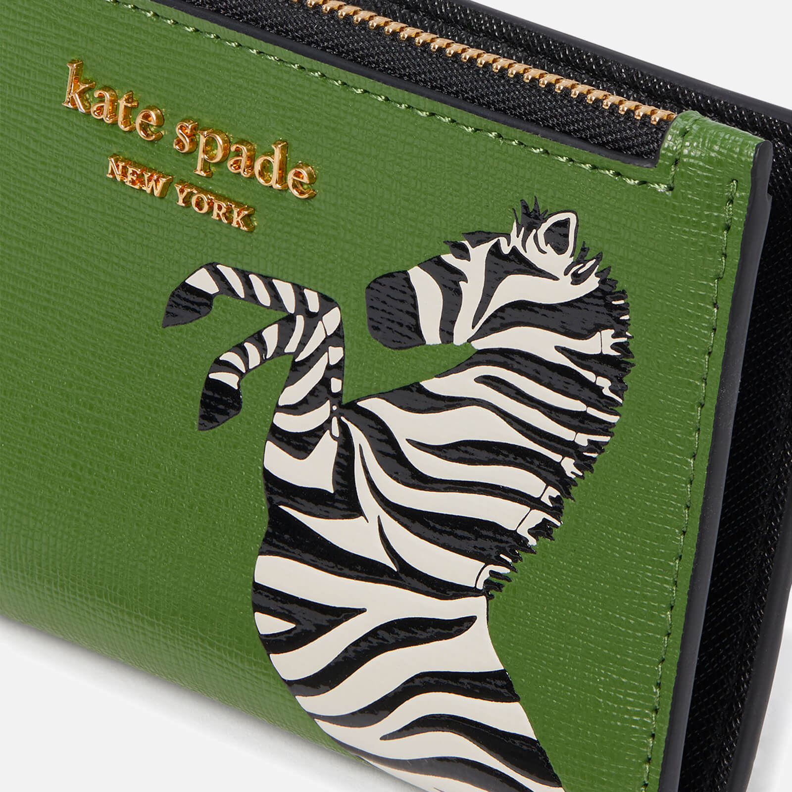 kate spade new york zebra print saffiano leather bifold wallet