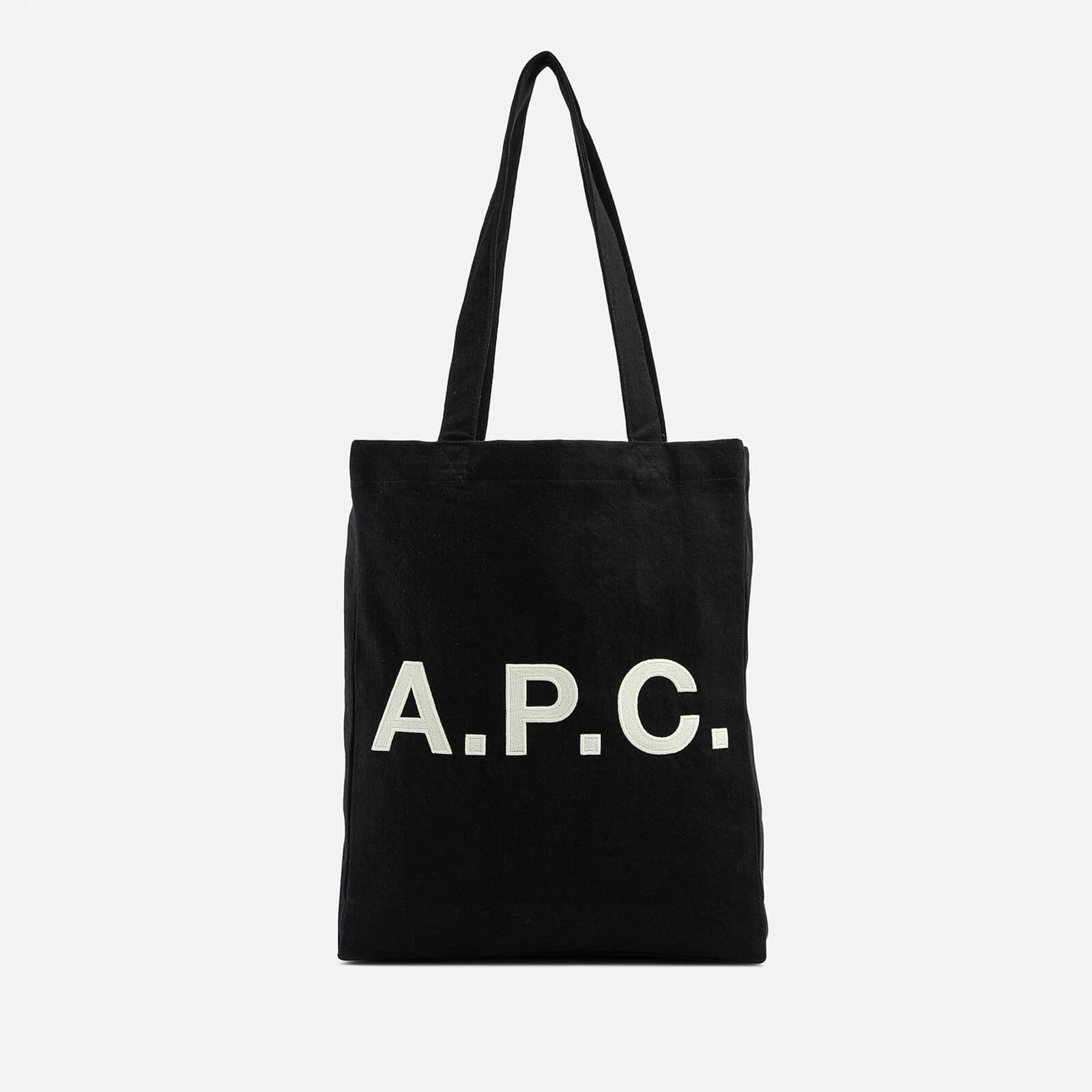 A.P.C. Lou Logo-Embroidered Denim Tote Bag