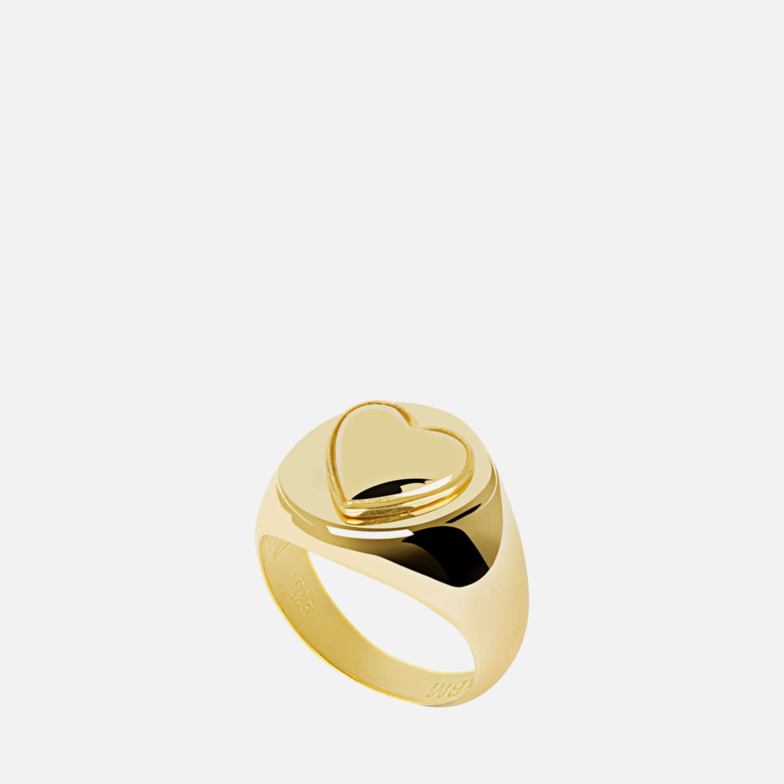 Wilhelmina Garcia Gold-Plated Silver Heart Ring - EU 46