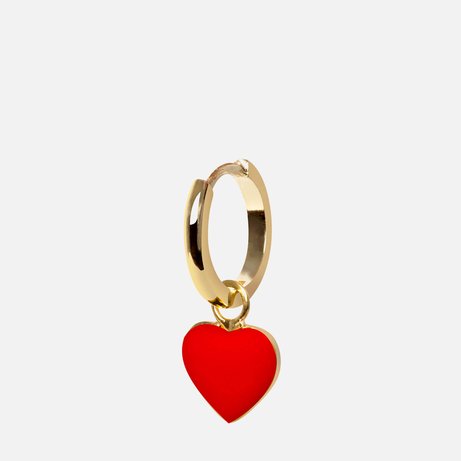 Wilhelmina Garcia Heart Recycled Gold-Plated and Enamel Earring