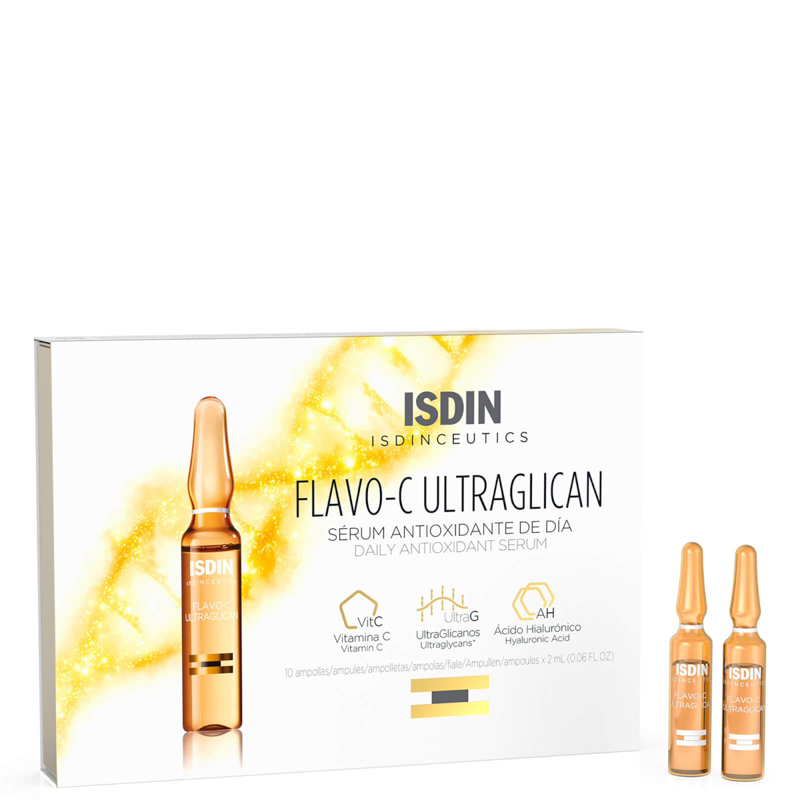 Isdin Ceutics Serum Ampoules Flavo- C Ultraglican. Vitamin C And Hyaluronic Acid (various Options) -
