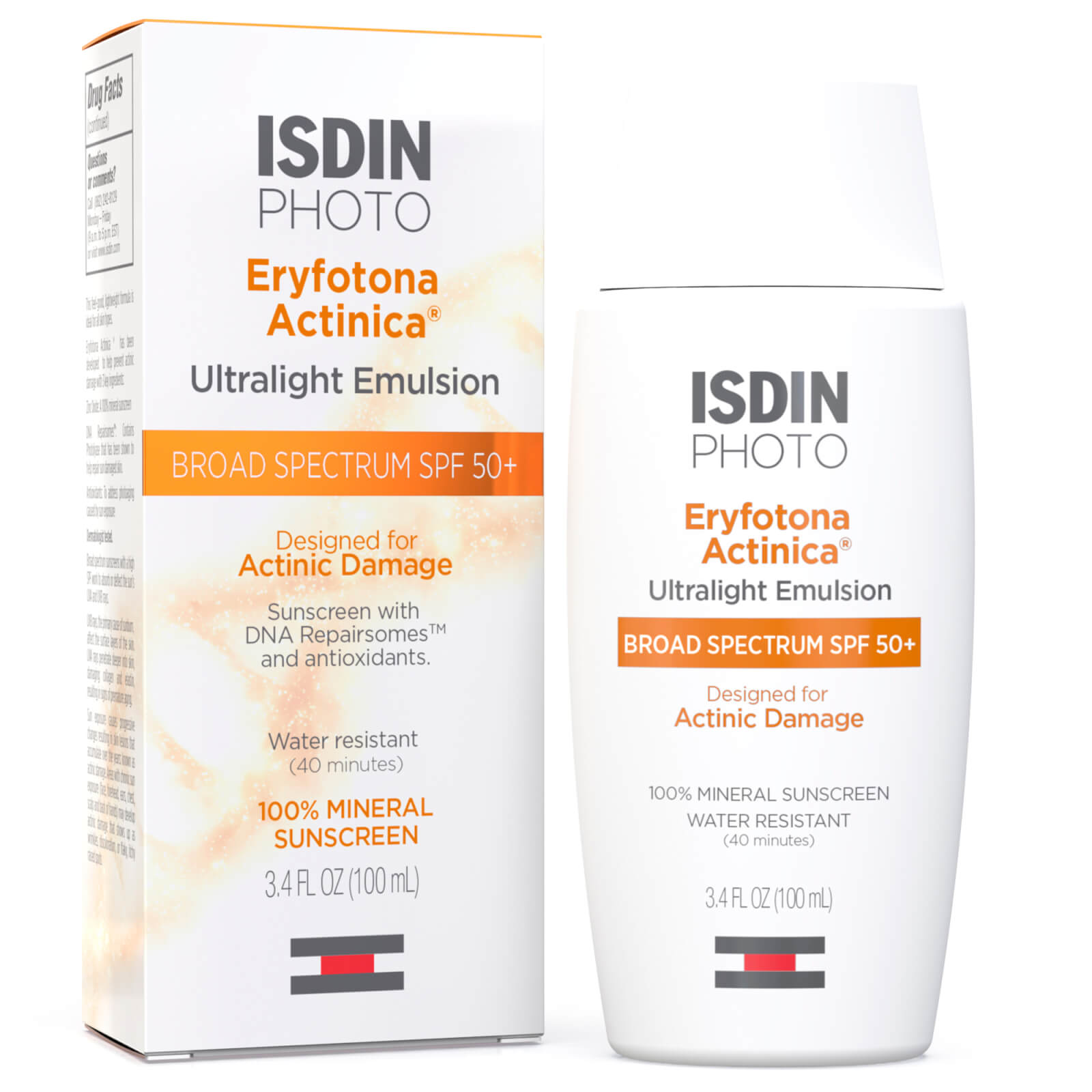 Isdin Eryfotona Actinica Daily Lightweight Mineral Spf 50+ Sunscreen 3.4 oz