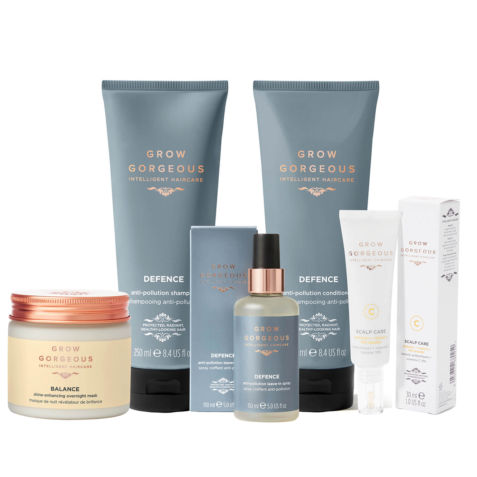 Grow Gorgeous Shine-enhancing And Defence Essentials Bundle In Multi