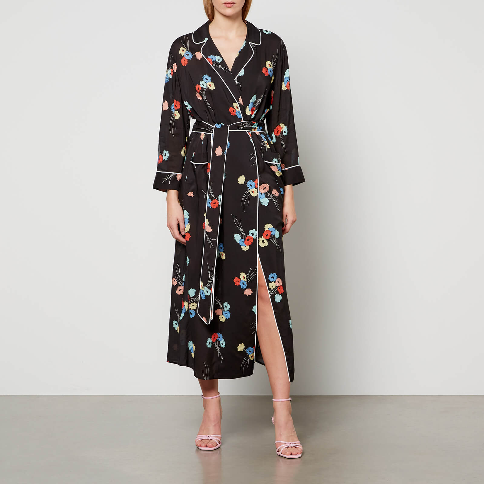 rixo marta floral-print jersey robe - 6