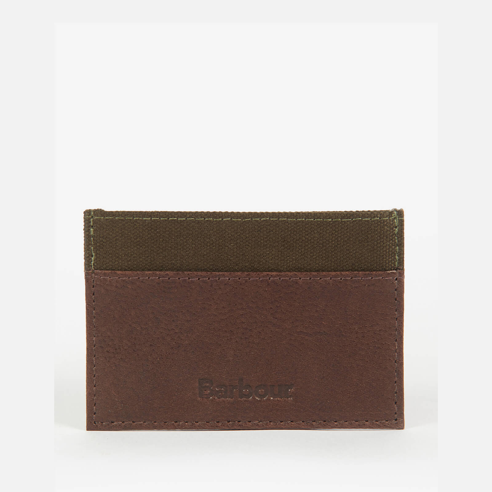 Image of Barbour Padbury Leather and Canvas Card Holder
