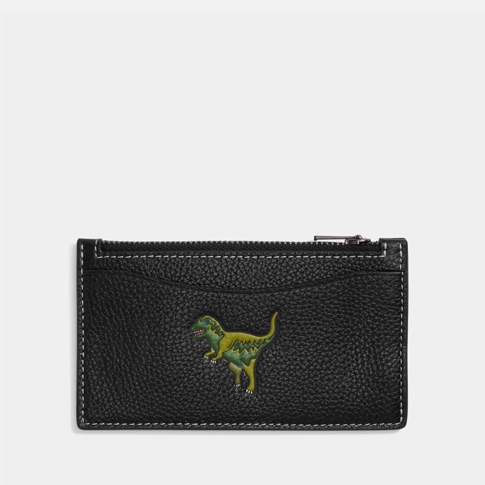 Image of Coach Rexy Zipped Peddled Leather Cardholder