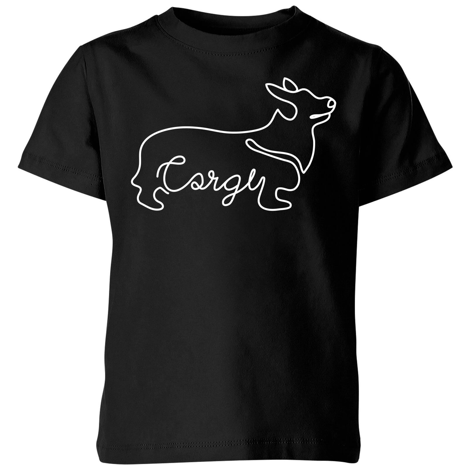 Corgi Kids' T-Shirt - Black - 11-12 Years - Black