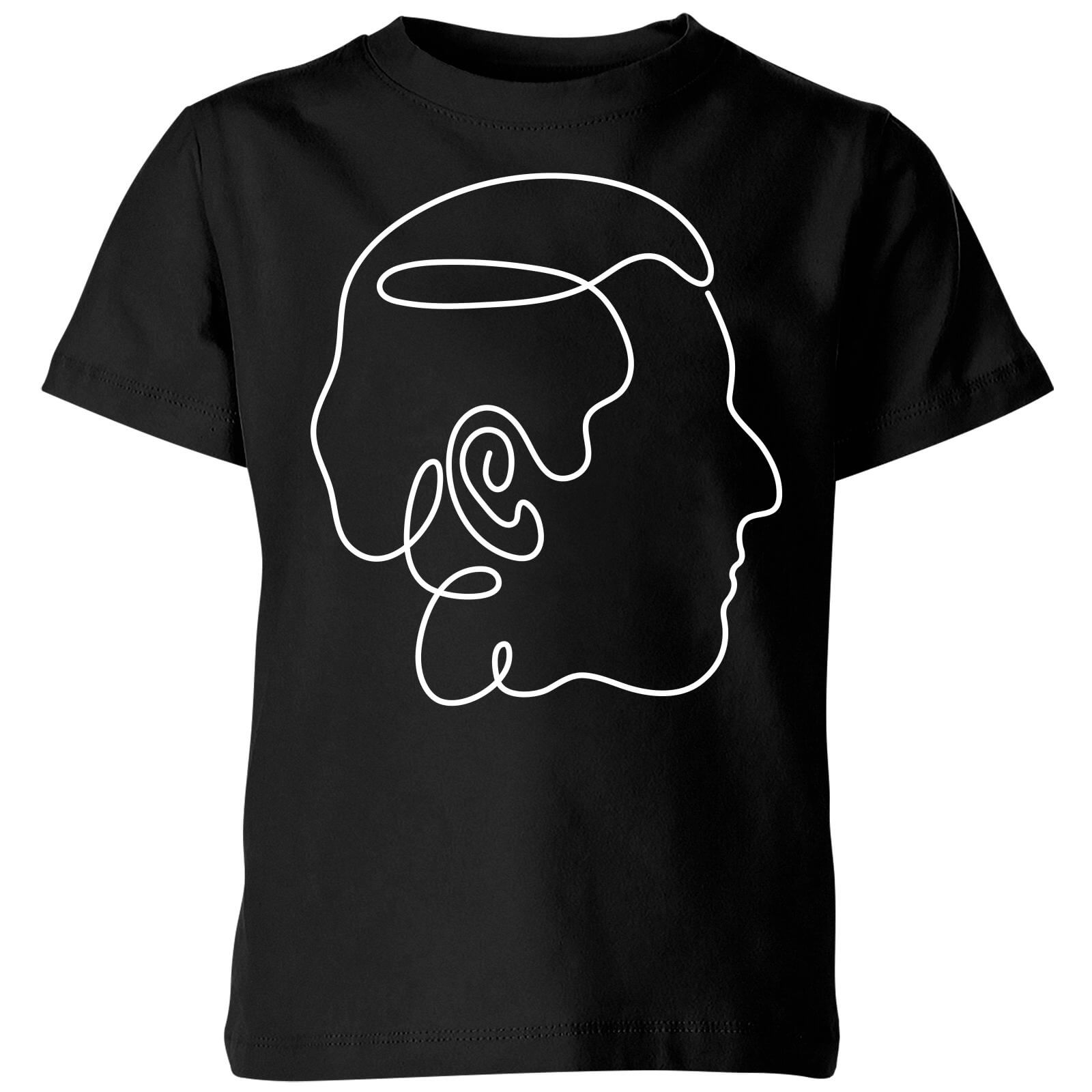 Charles Linework Kids' T-Shirt - Black - 9-10 Years - Black
